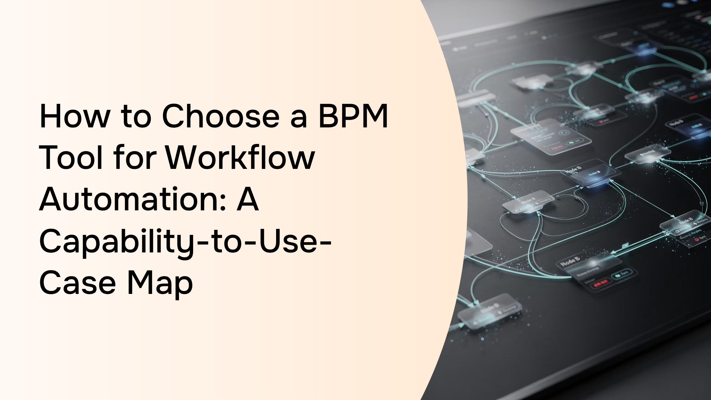 Modern workspace showing BPM workflow automation matrix on monitor with process mapping diagrams