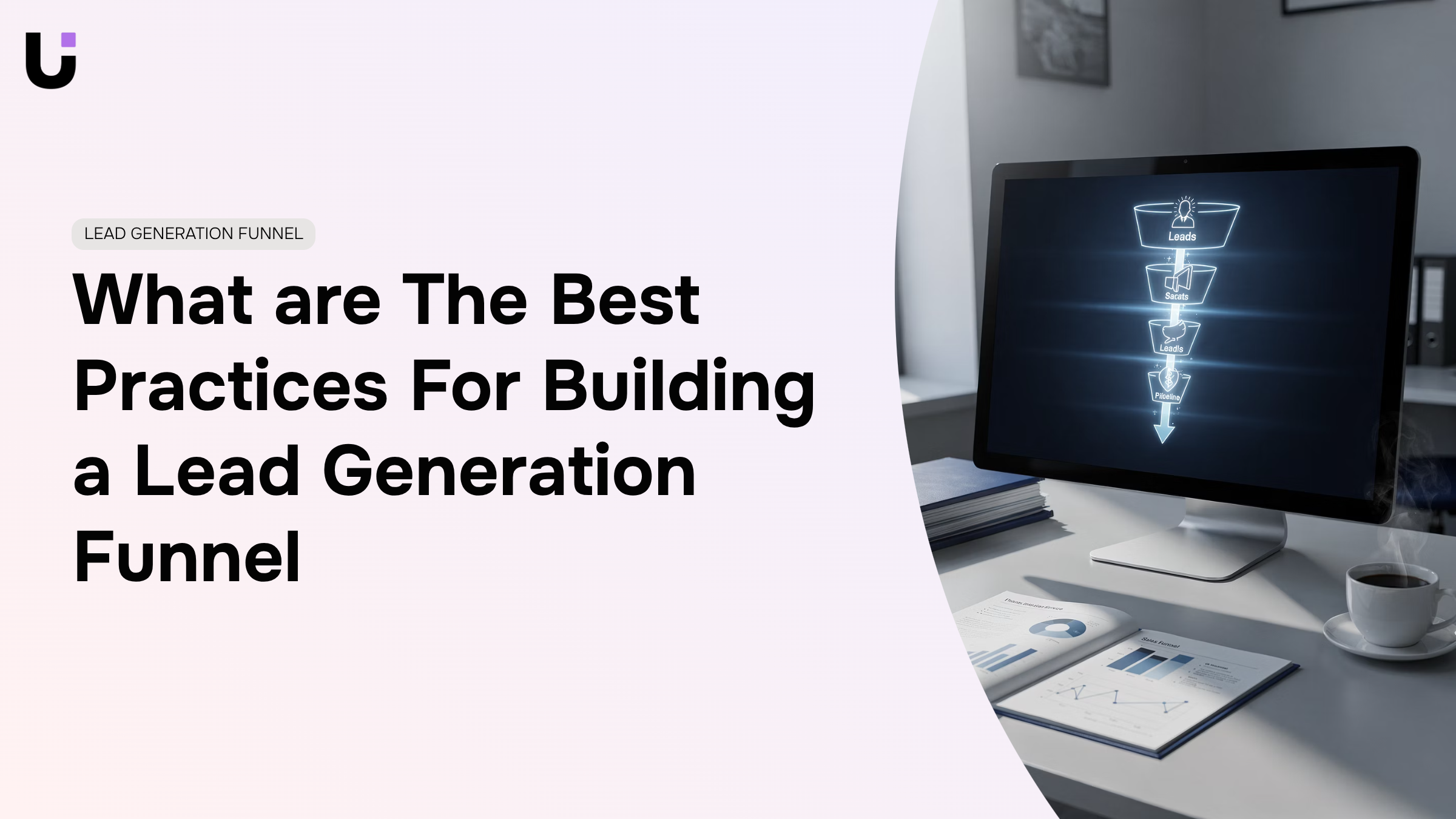 Modern 3D funnel visualization with conversion metrics and upward arrows on clean corporate background
