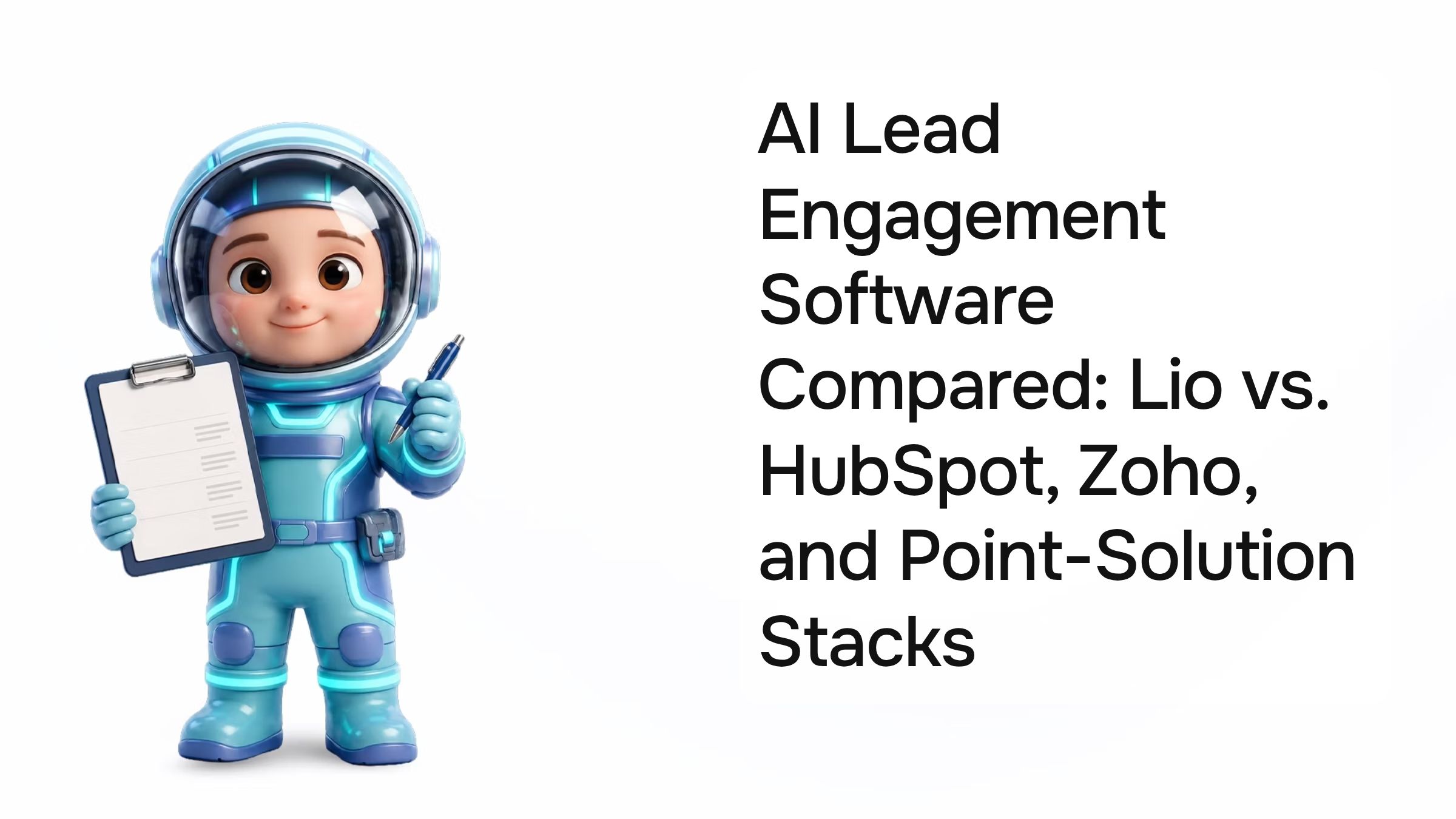 Abstract 3D comparison visualization of AI lead engagement software platforms with interconnected blocks and data flow