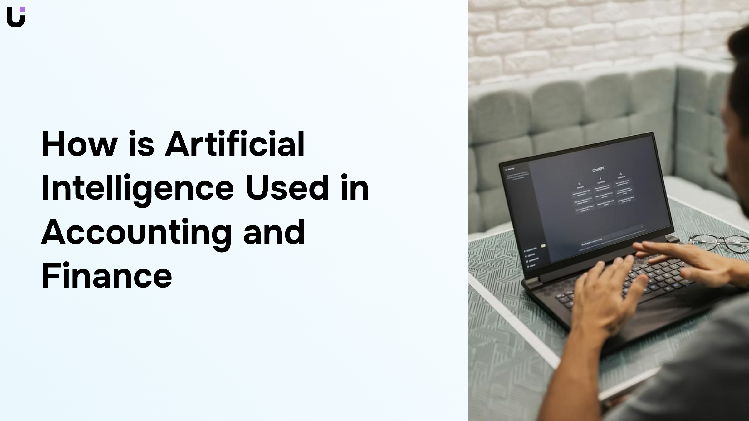 Modern office workspace with AI-powered financial dashboards and analytics on computer monitors