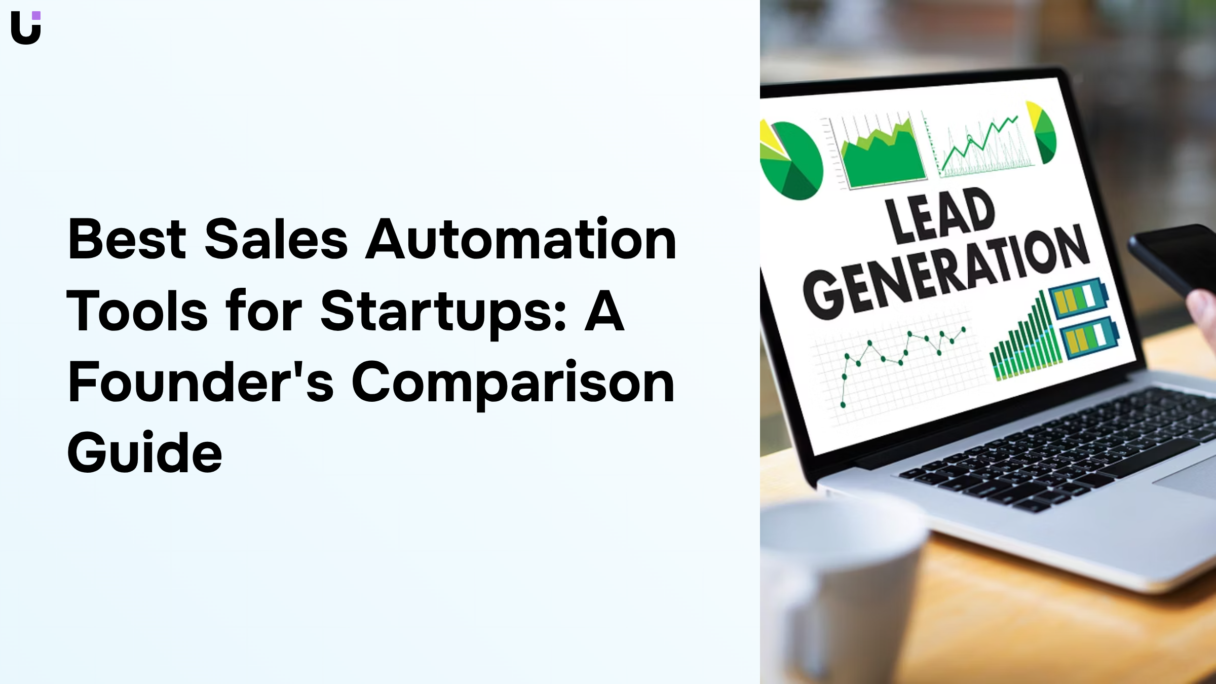 Modern minimalist workspace with laptop and productivity tools representing sales automation for startups