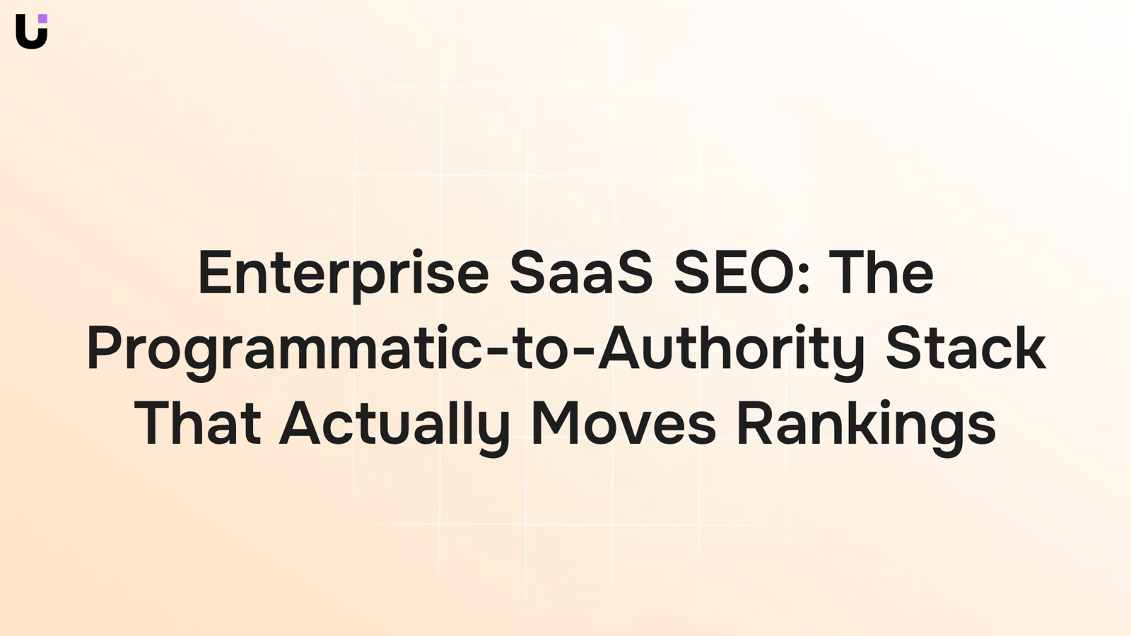 Enterprise SaaS SEO programmatic-to-authority stack visualization with ascending data layers and trending lines