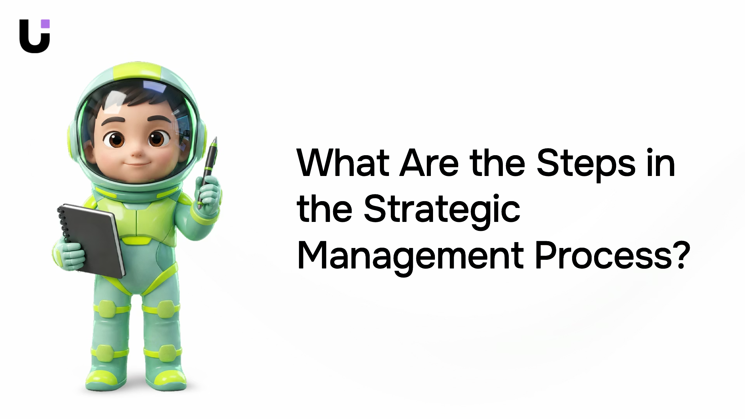 Modern 3D visualization of ascending steps representing strategic management process phases