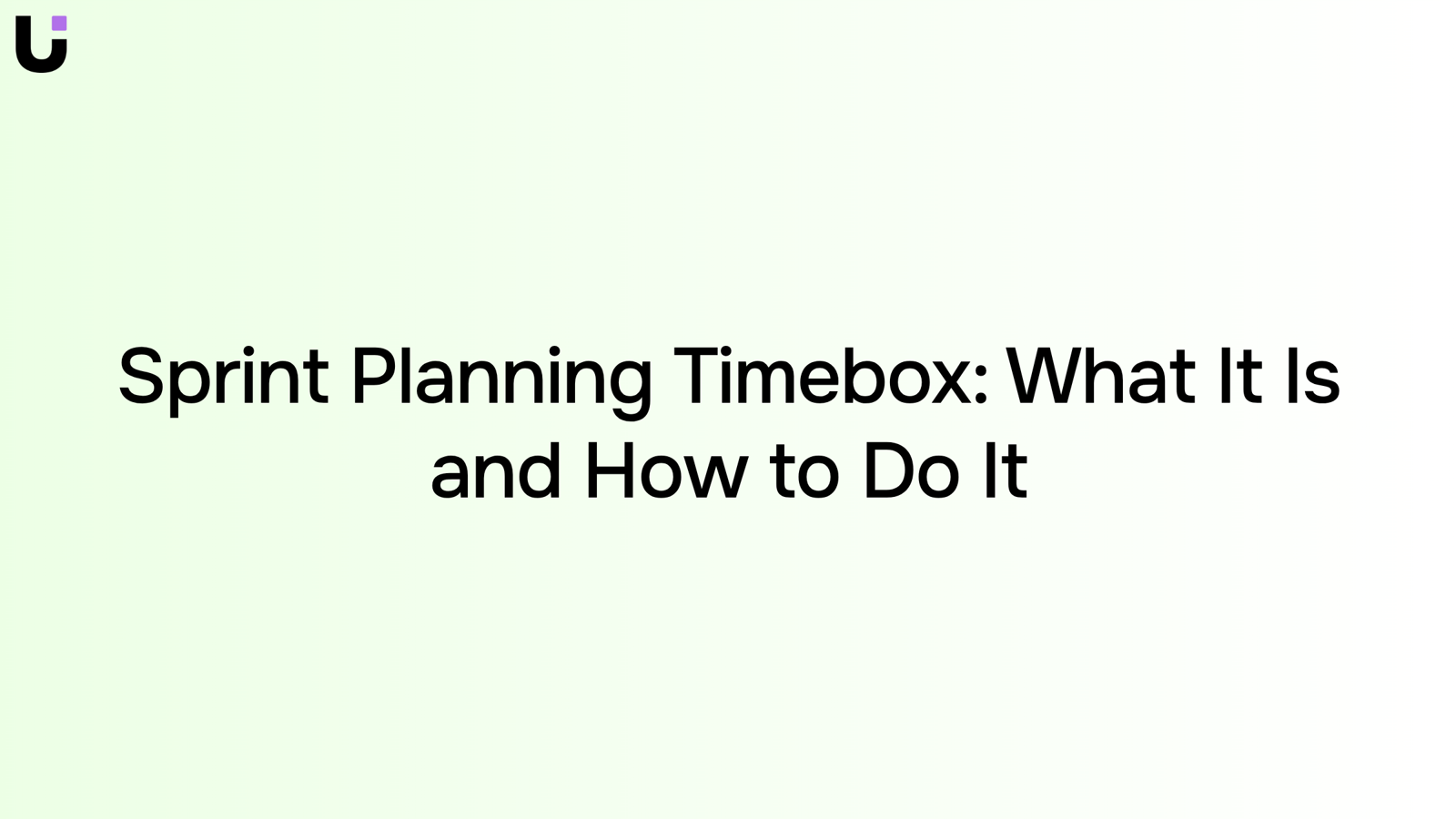 Sprint planning timebox concept: minimalist 3D timer with organized time blocks in professional blue and white