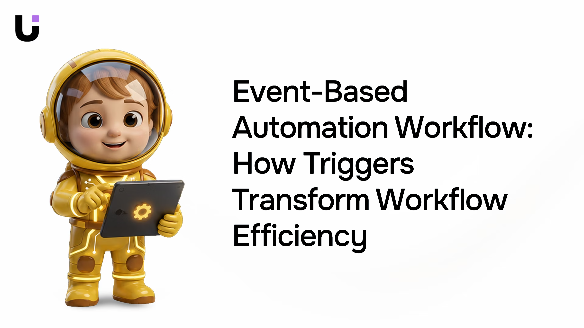 Abstract 3D visualization of event-based automation workflow with interconnected nodes and glowing triggers