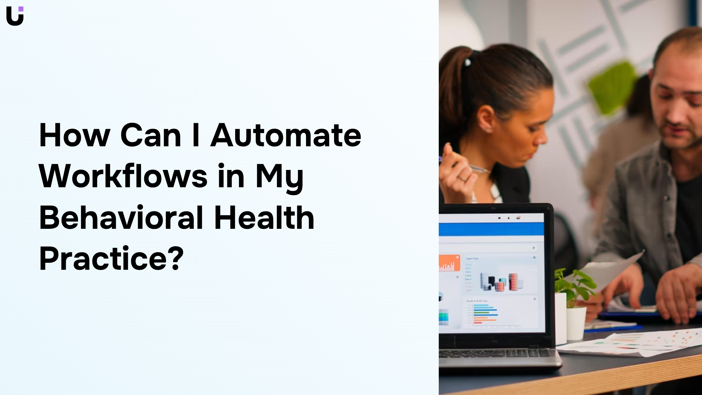 Modern healthcare workspace showing digital workflow automation dashboards on multiple screens in professional blue and gray tones