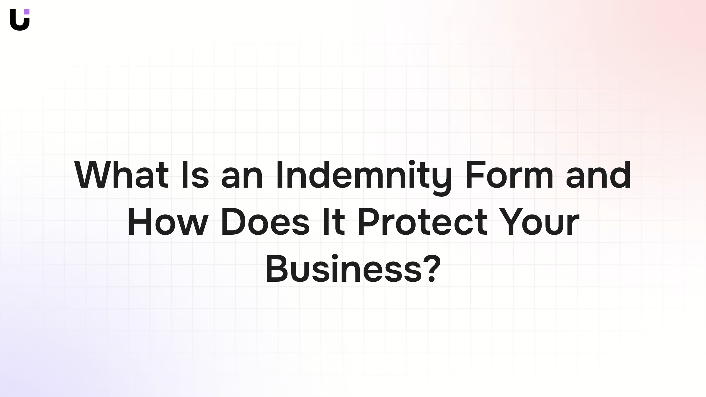 Professional legal document on desk with pen, representing indemnity form protection and business security
