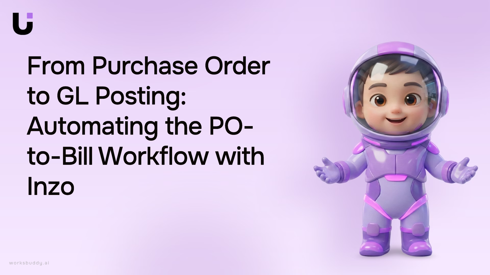 Automated PO-to-bill workflow visualization with interconnected digital nodes and data flow in professional blue and silver tones