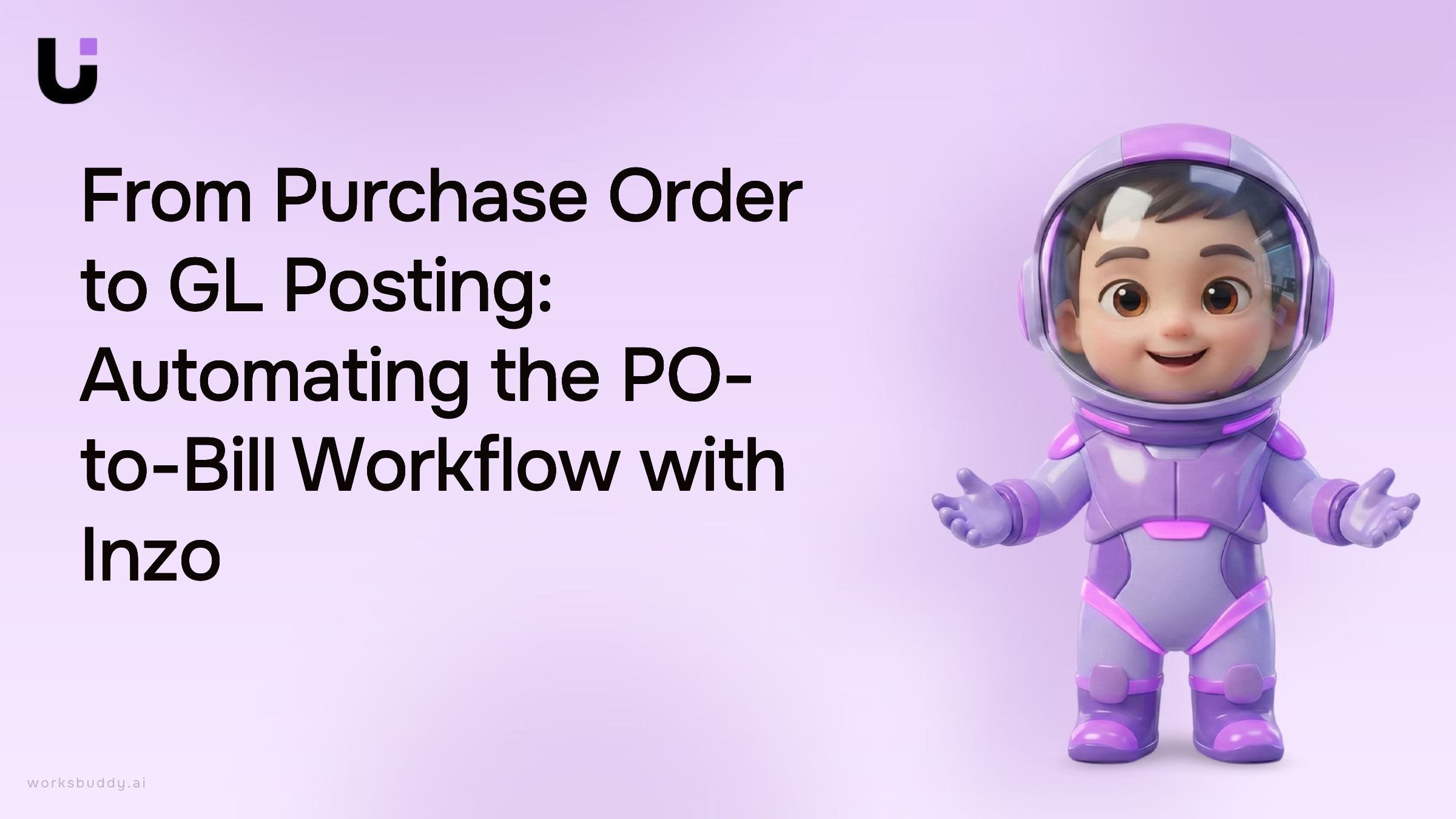 Automated PO-to-bill workflow visualization with interconnected digital nodes and data flow in professional blue and silver tones