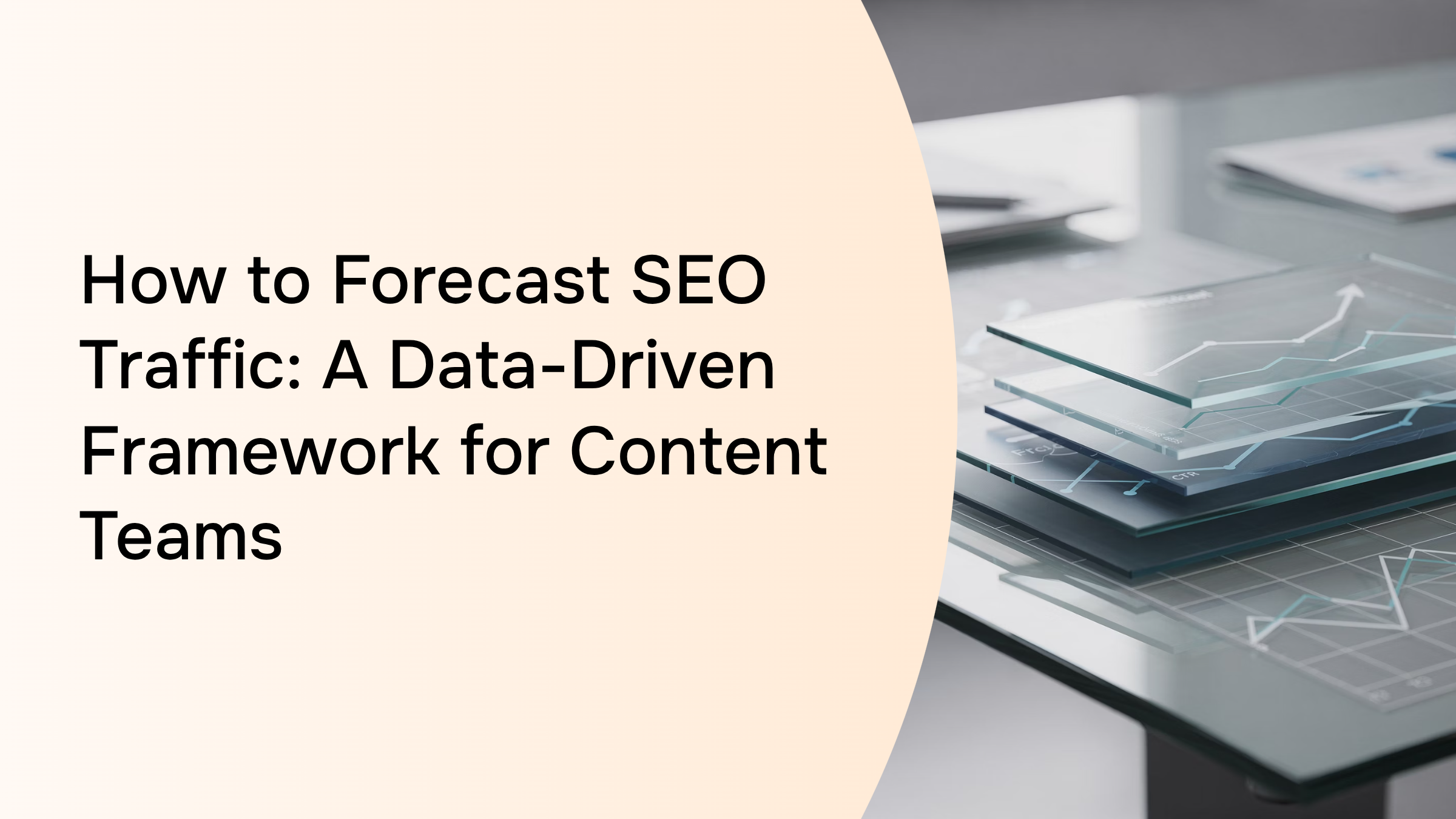 Professional analytics dashboard showing upward trending graphs representing SEO traffic forecasting data