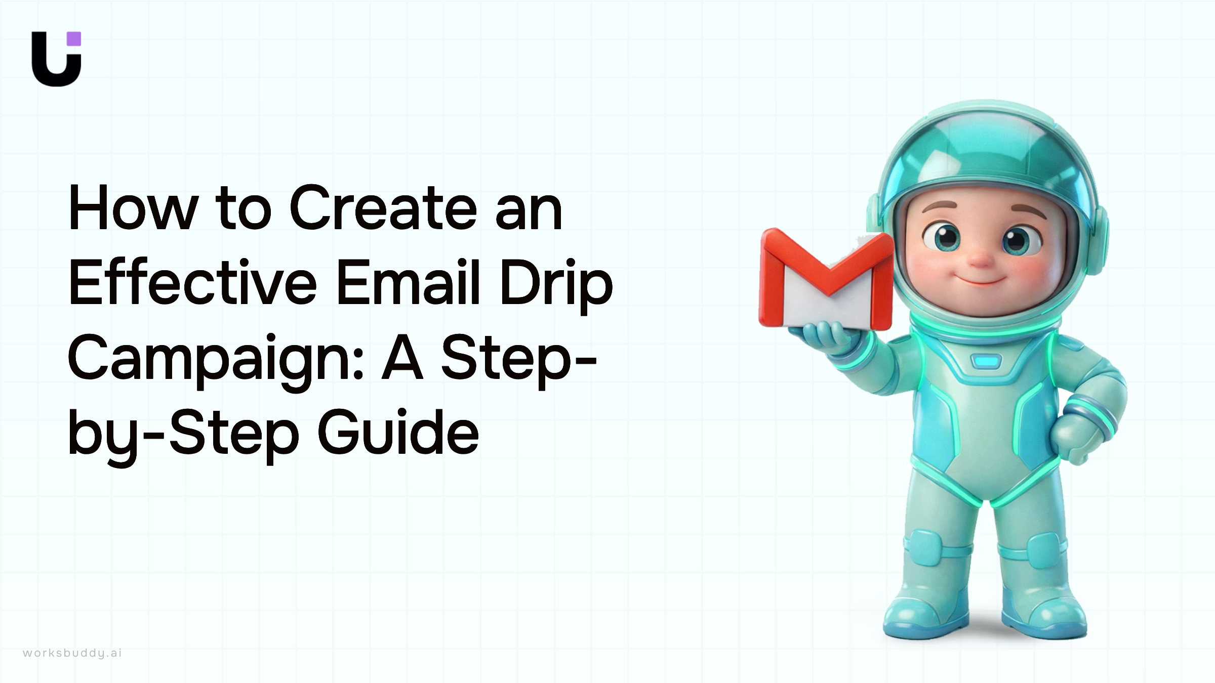 Modern 3D visualization of automated email drip campaign workflow with interconnected nodes and data streams