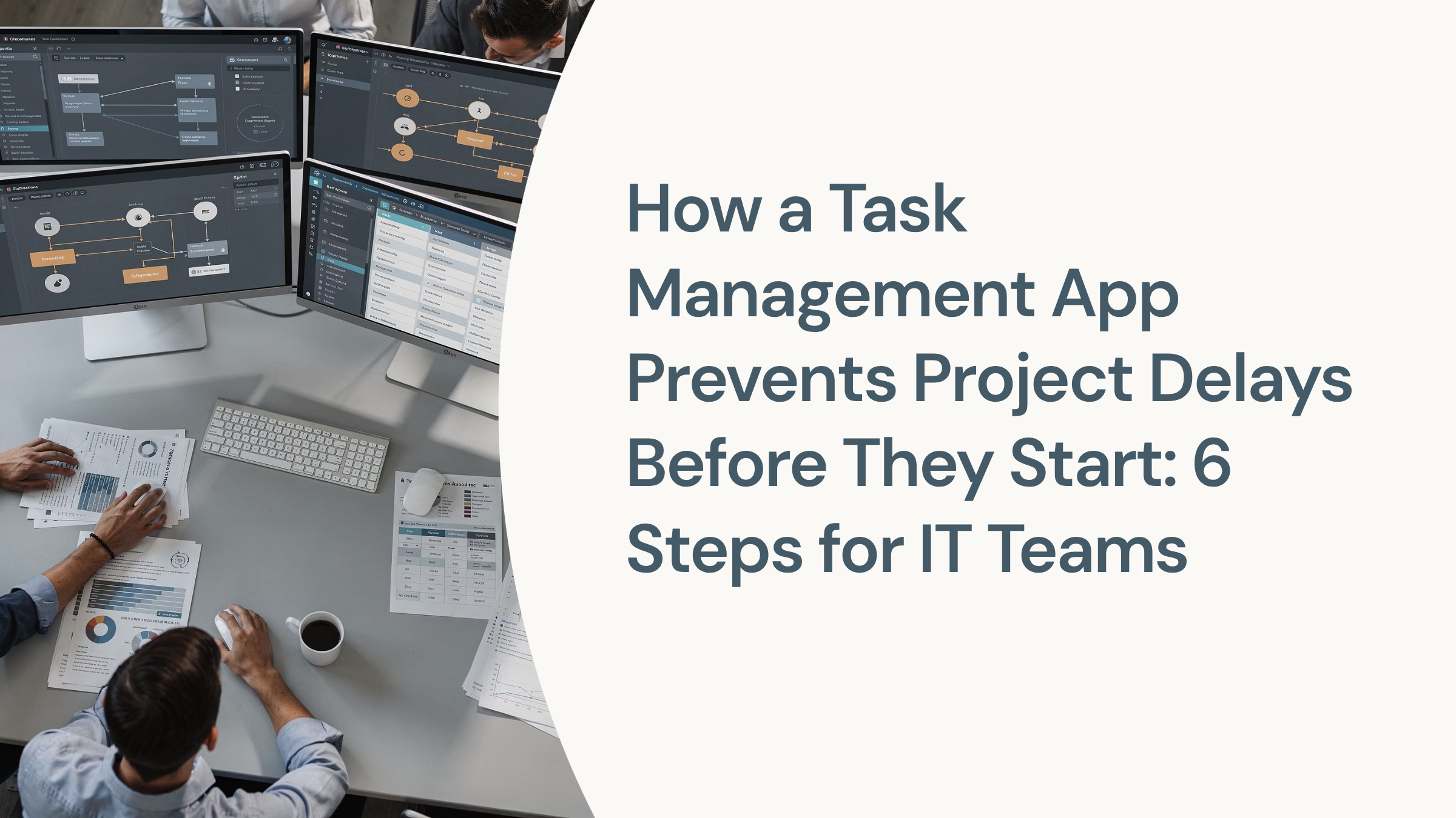 Modern task management dashboard with organized project elements representing proactive delay prevention for IT teams