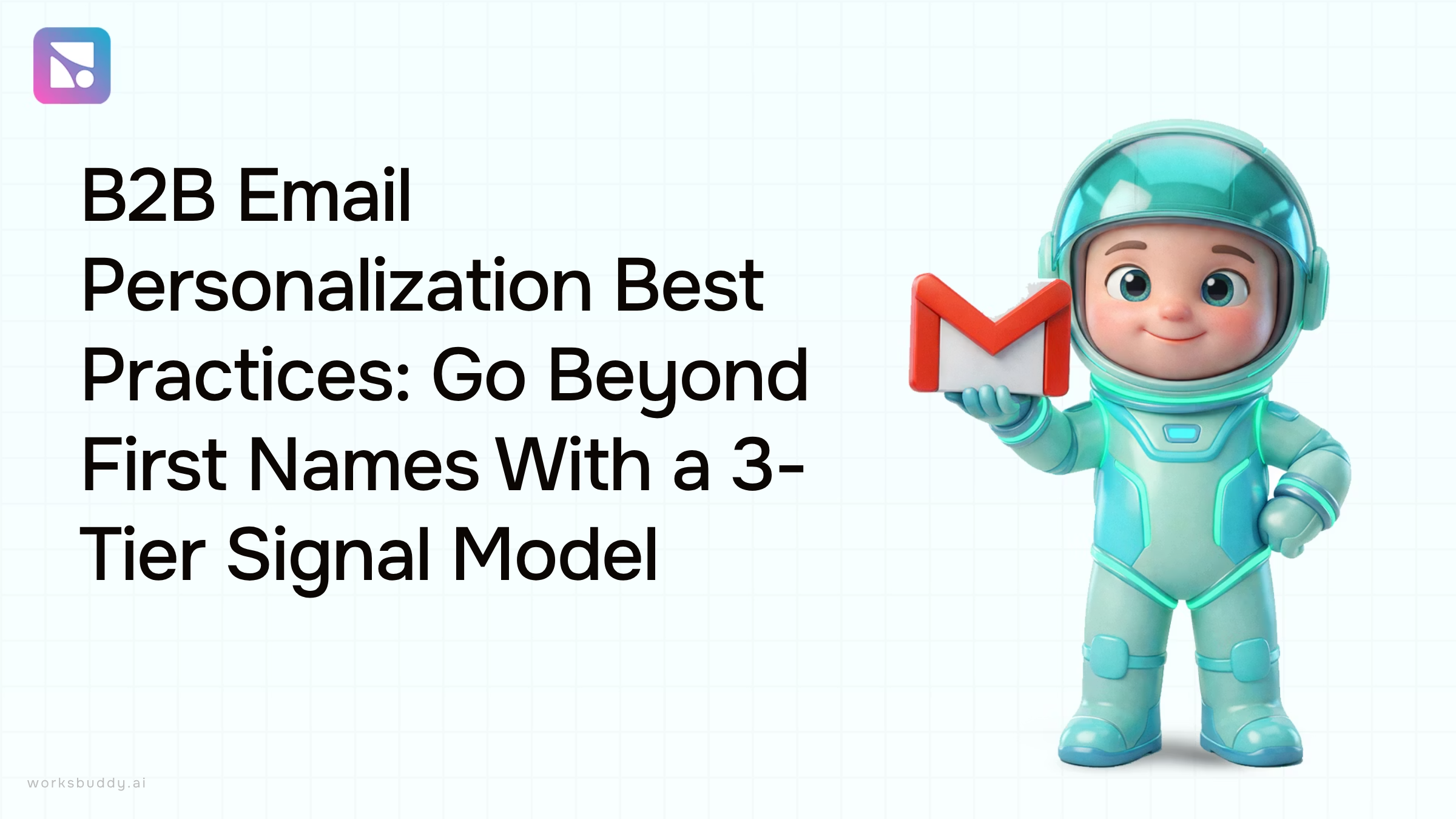 Abstract B2B email personalization data signals visualization with layered analytics interface