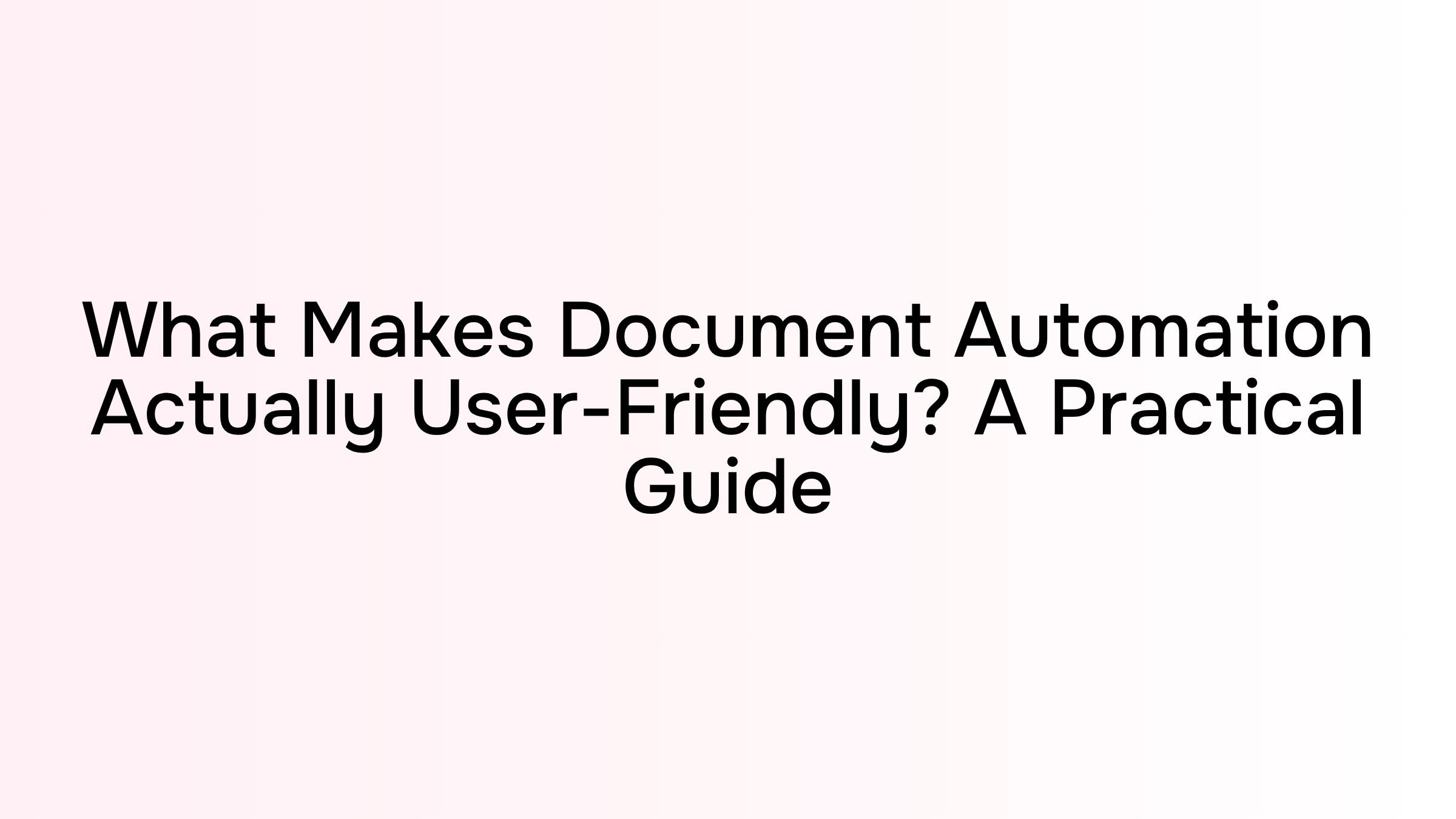 Clean modern desk with laptop showing automated document workflows and organized workspace symbolizing user-friendly automation