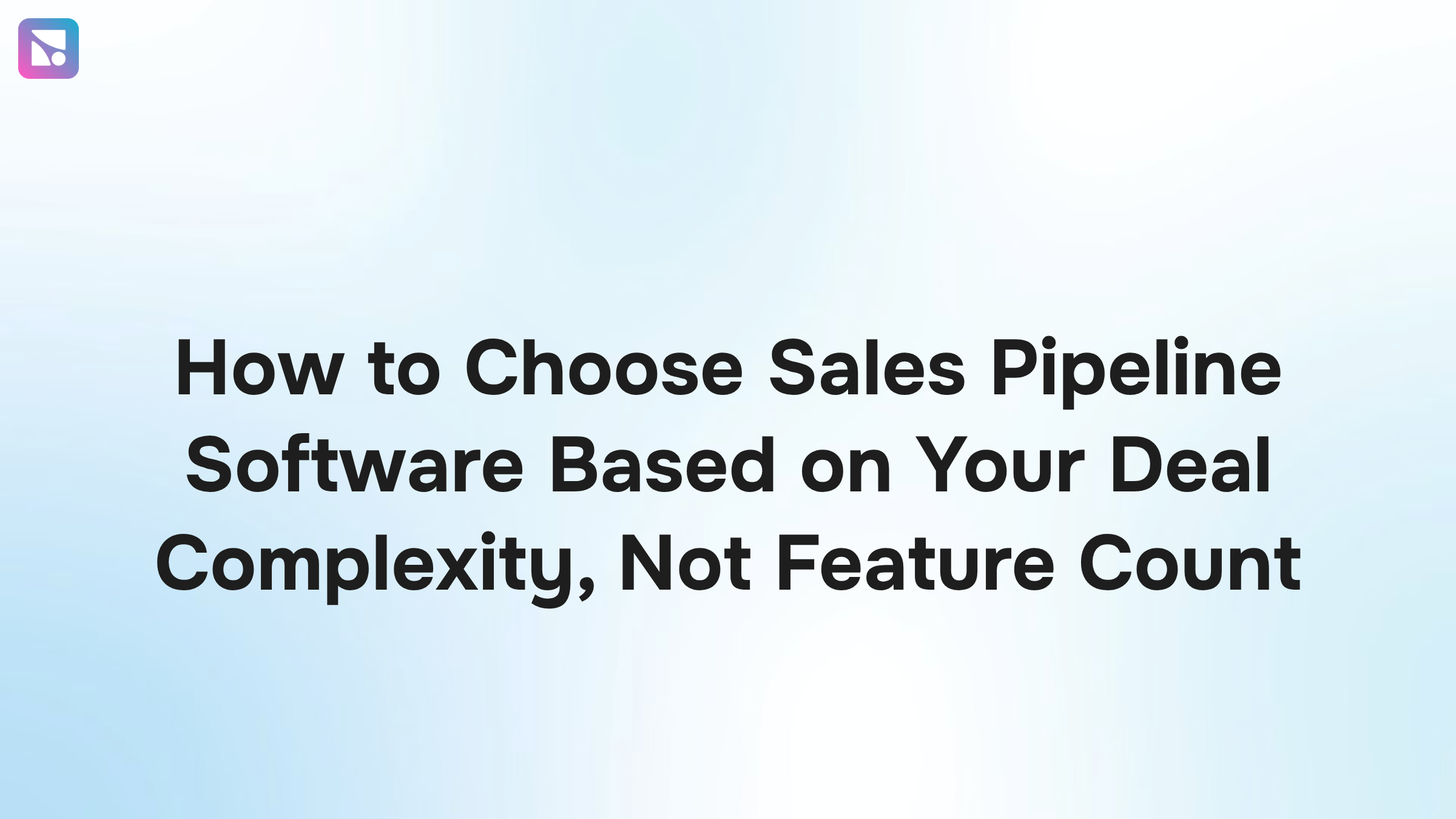 Abstract 3D visualization of interconnected sales pipeline stages with flowing nodes and lines representing deal complexity progression