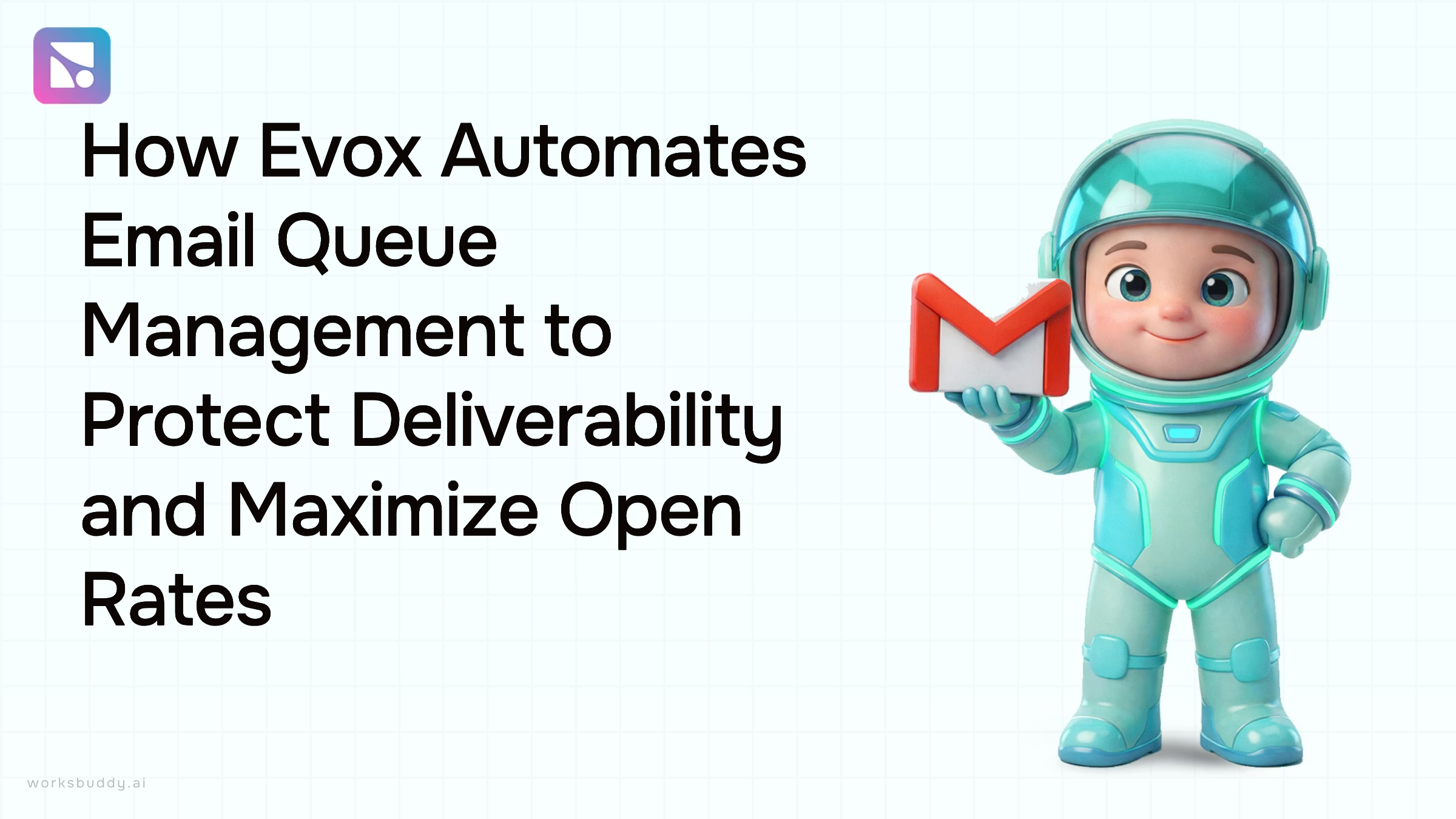Automated email queue management system with flowing envelopes through digital pipeline checkpoints