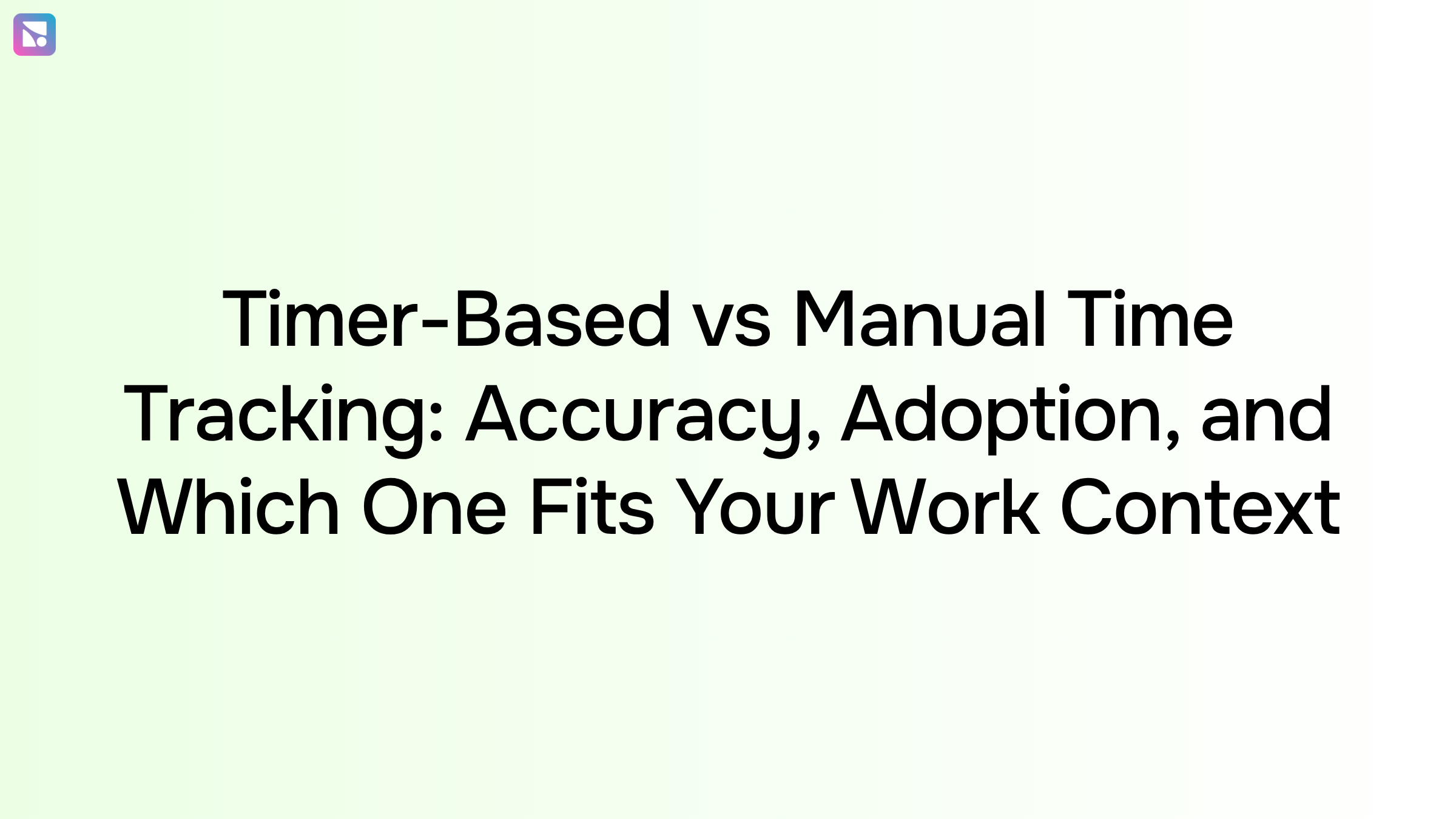 Split-screen comparison of digital timer tracking versus manual time tracking methods in modern corporate design