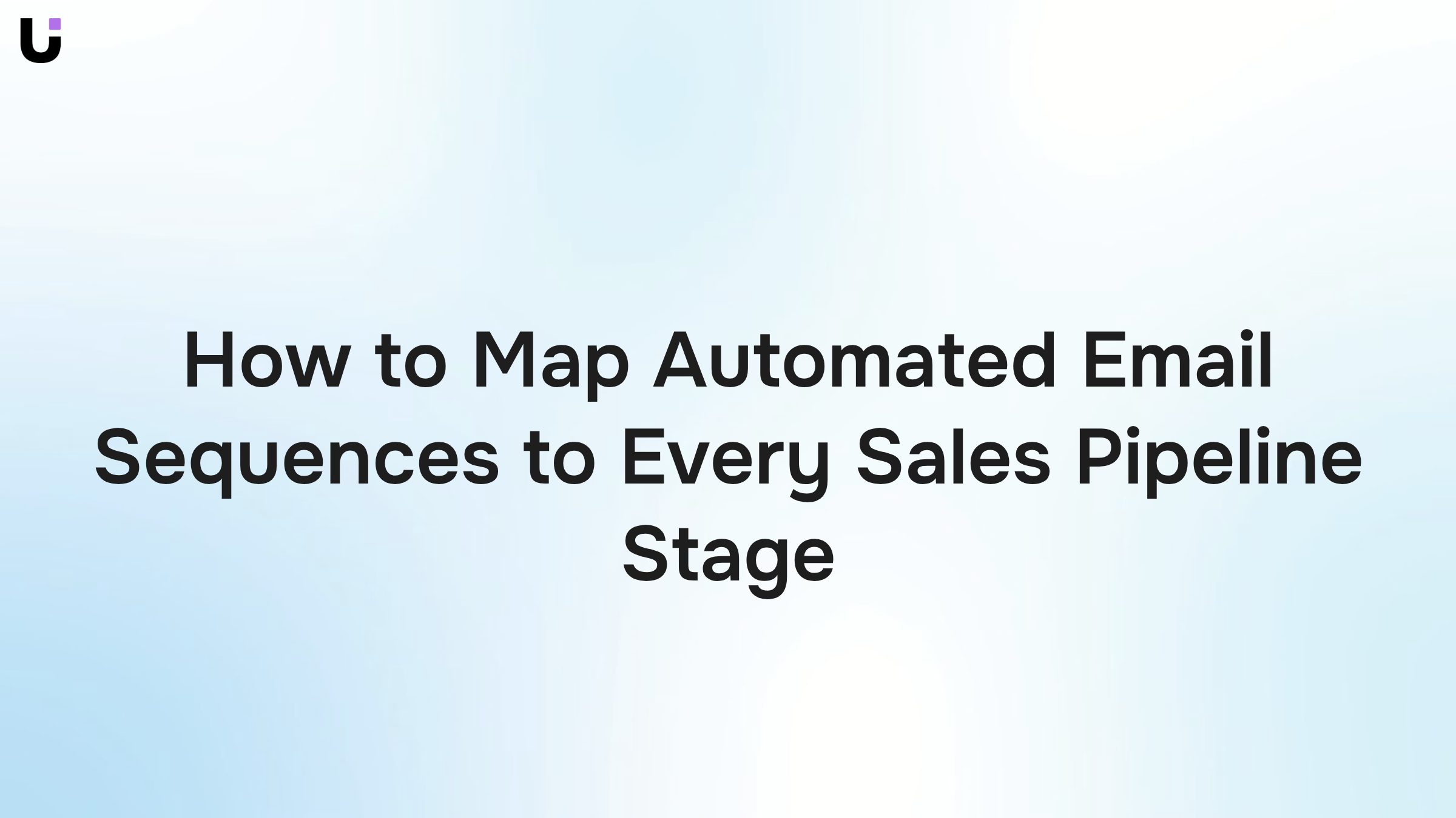 3D visualization of automated email sequences flowing through sales pipeline stages in professional blue and gray