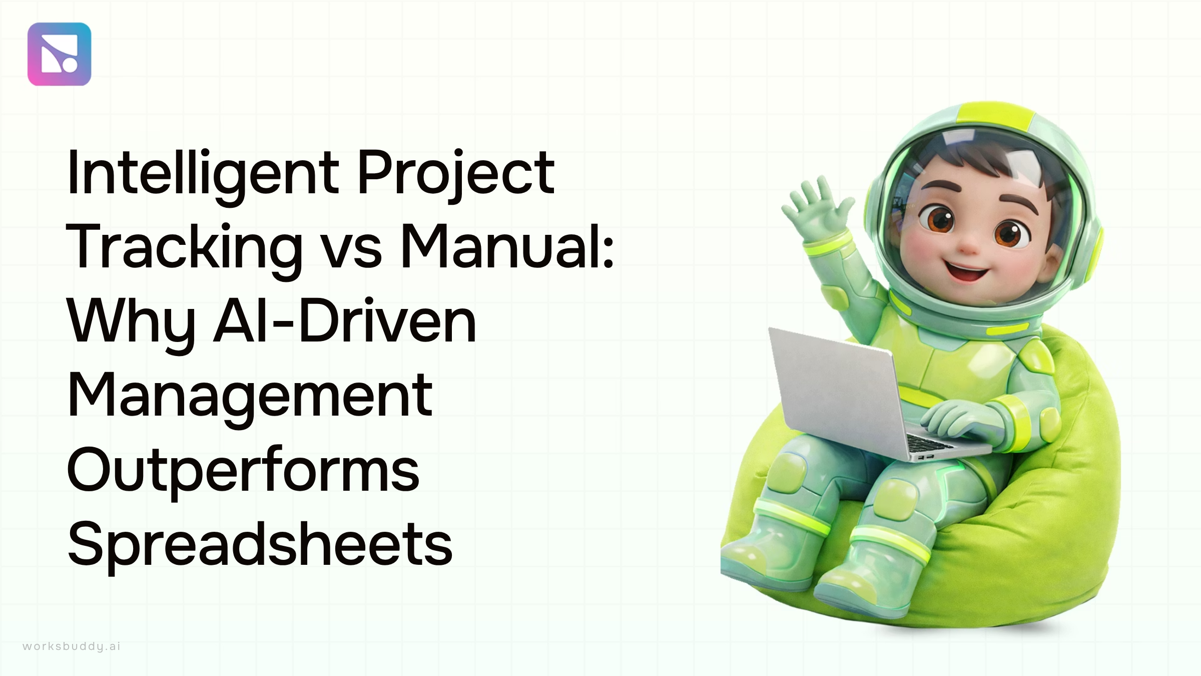 Split-screen comparison of cluttered spreadsheet versus modern AI-driven project management dashboard interface