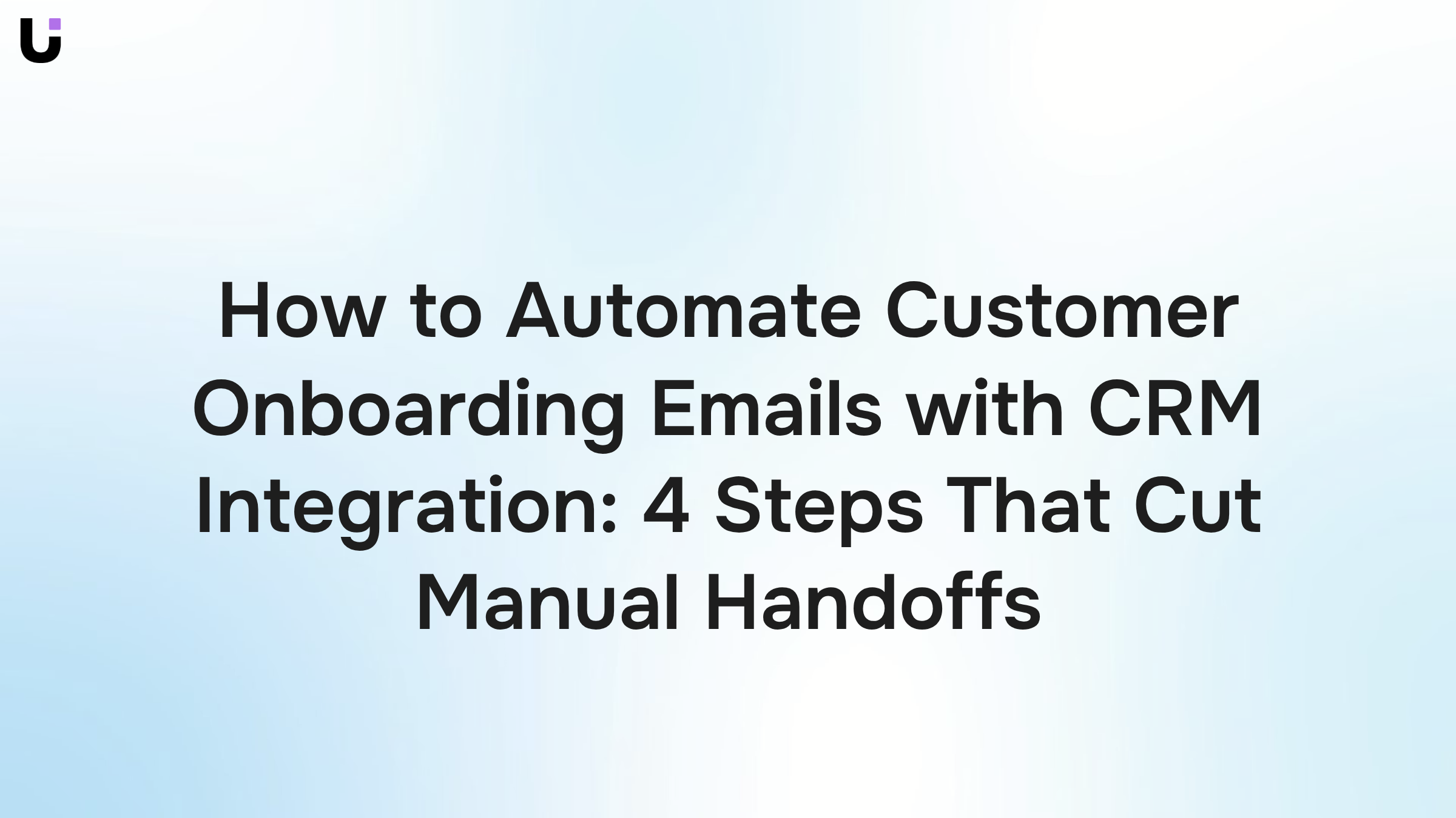 Digital workflow visualization showing automated CRM email integration and customer onboarding process