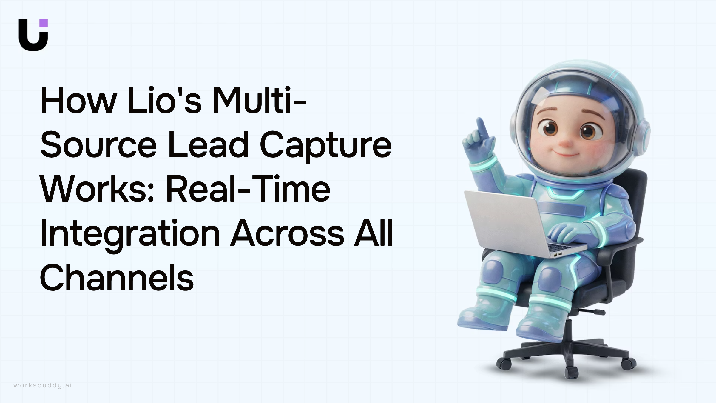 Abstract 3D visualization of multi-channel lead capture with interconnected data streams and digital nodes converging in real-time