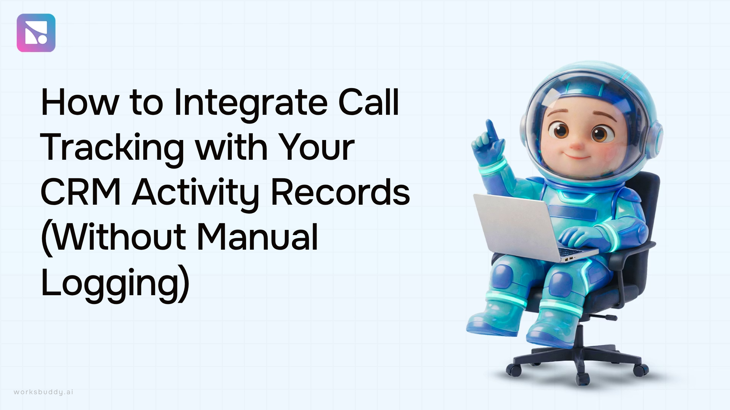 Modern 3D dashboard showing call tracking and CRM integration with connected data flow visualization