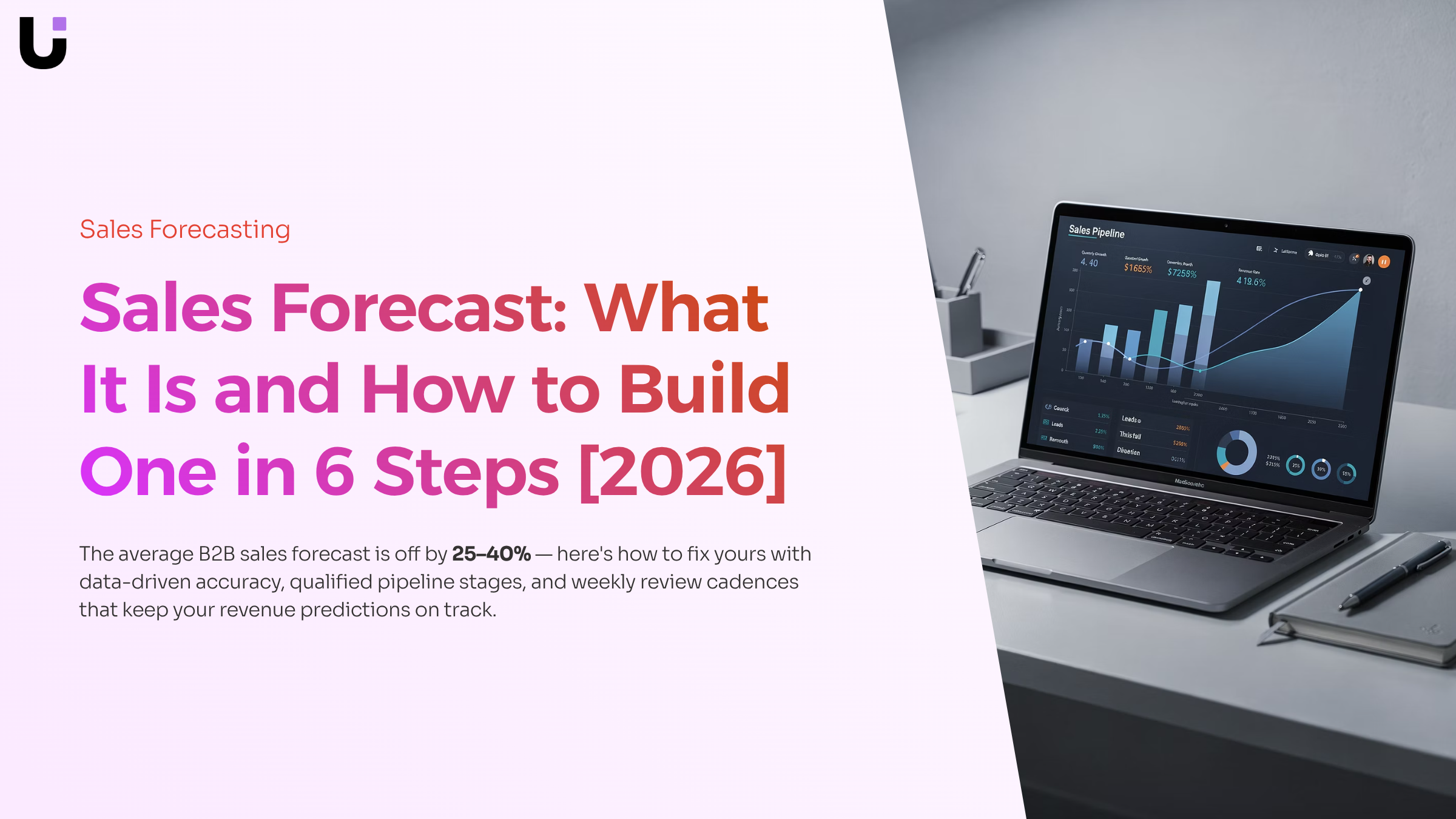 Modern 3D visualization of ascending sales forecast data with blue accent lighting and clean geometric layers