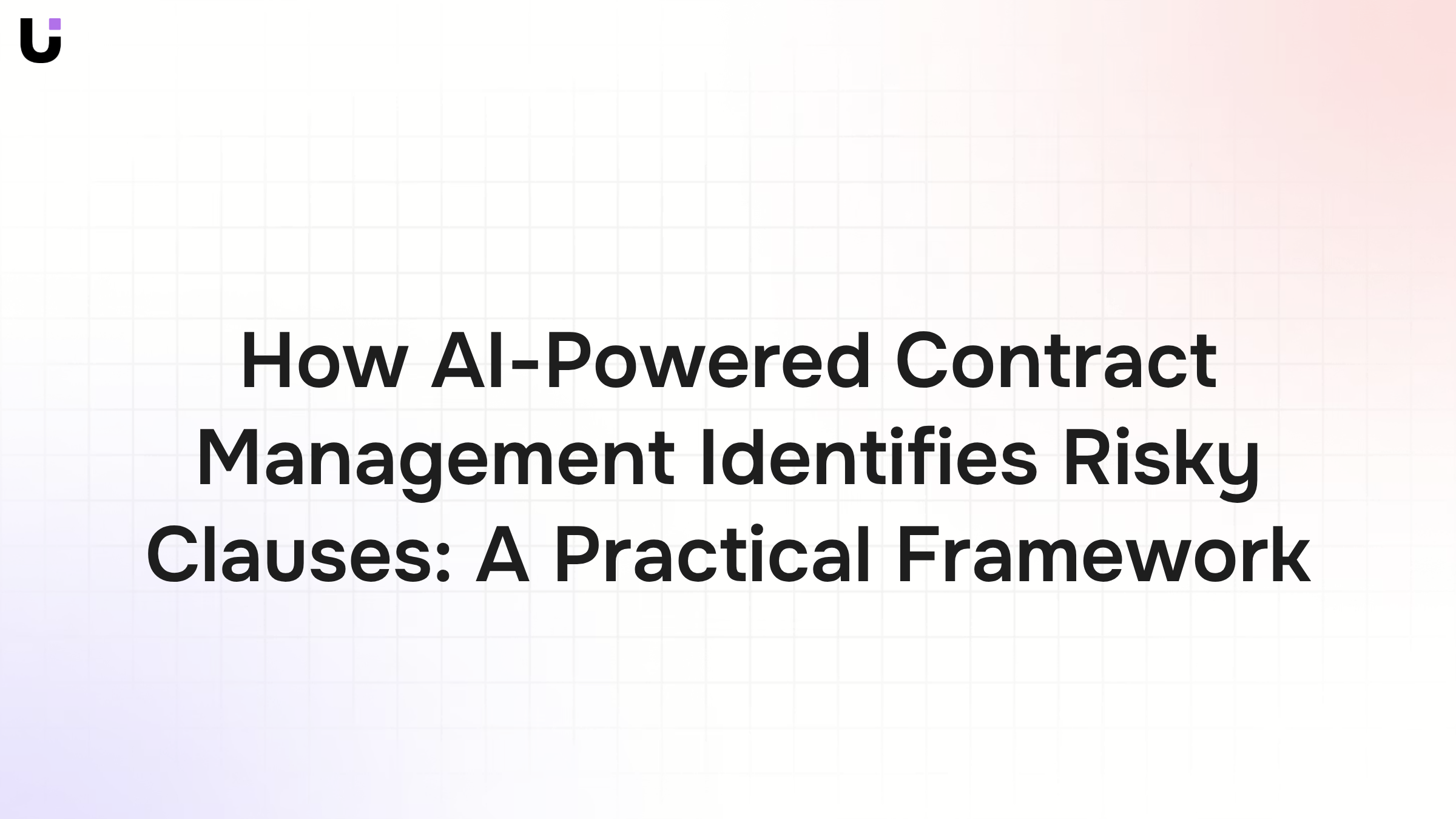 Digital contract analysis interface showing AI-identified risk clauses in red and amber with data visualization layers