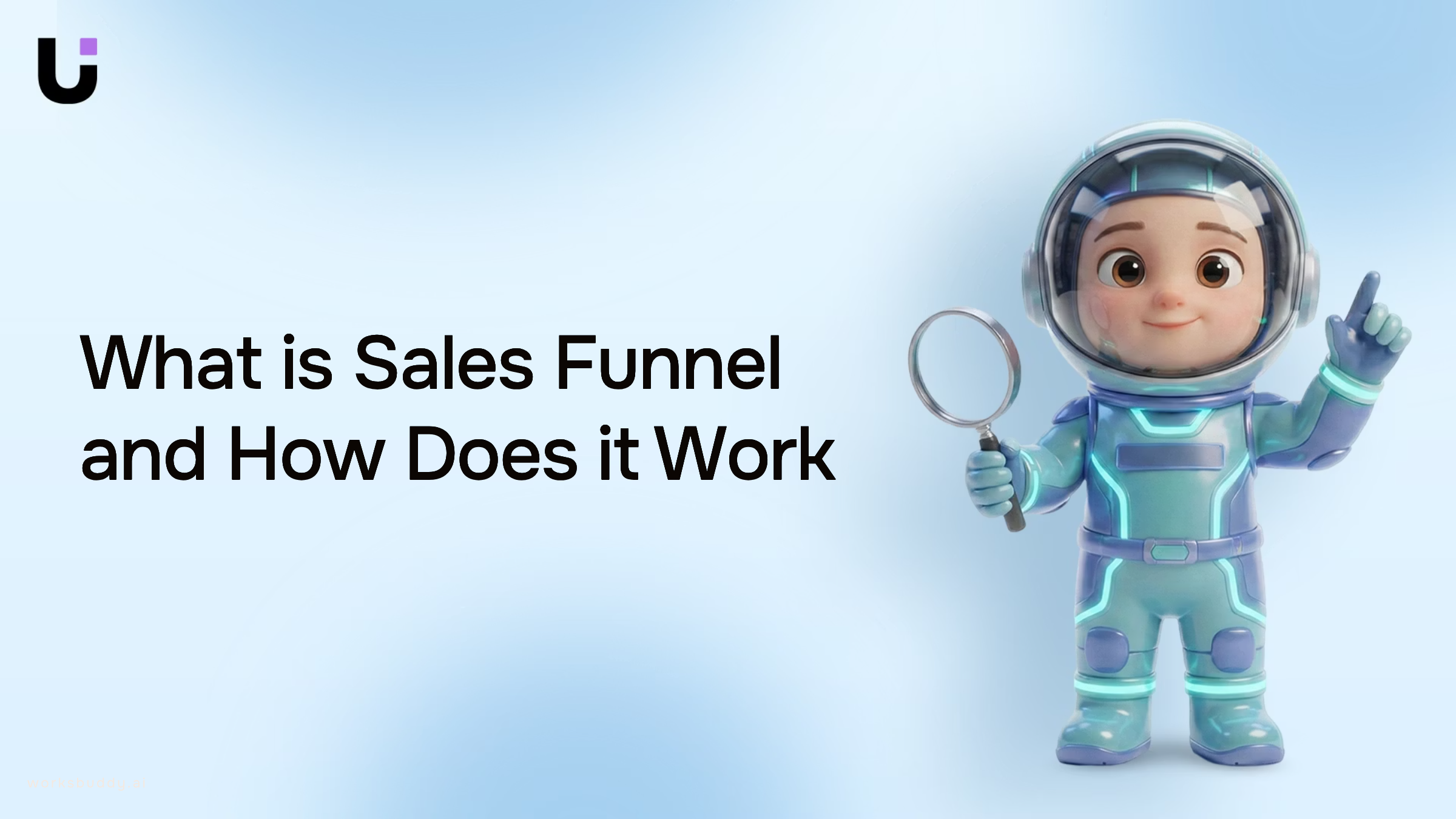 3D sales funnel visualization showing lead progression through awareness, consideration, decision, and conversion stages