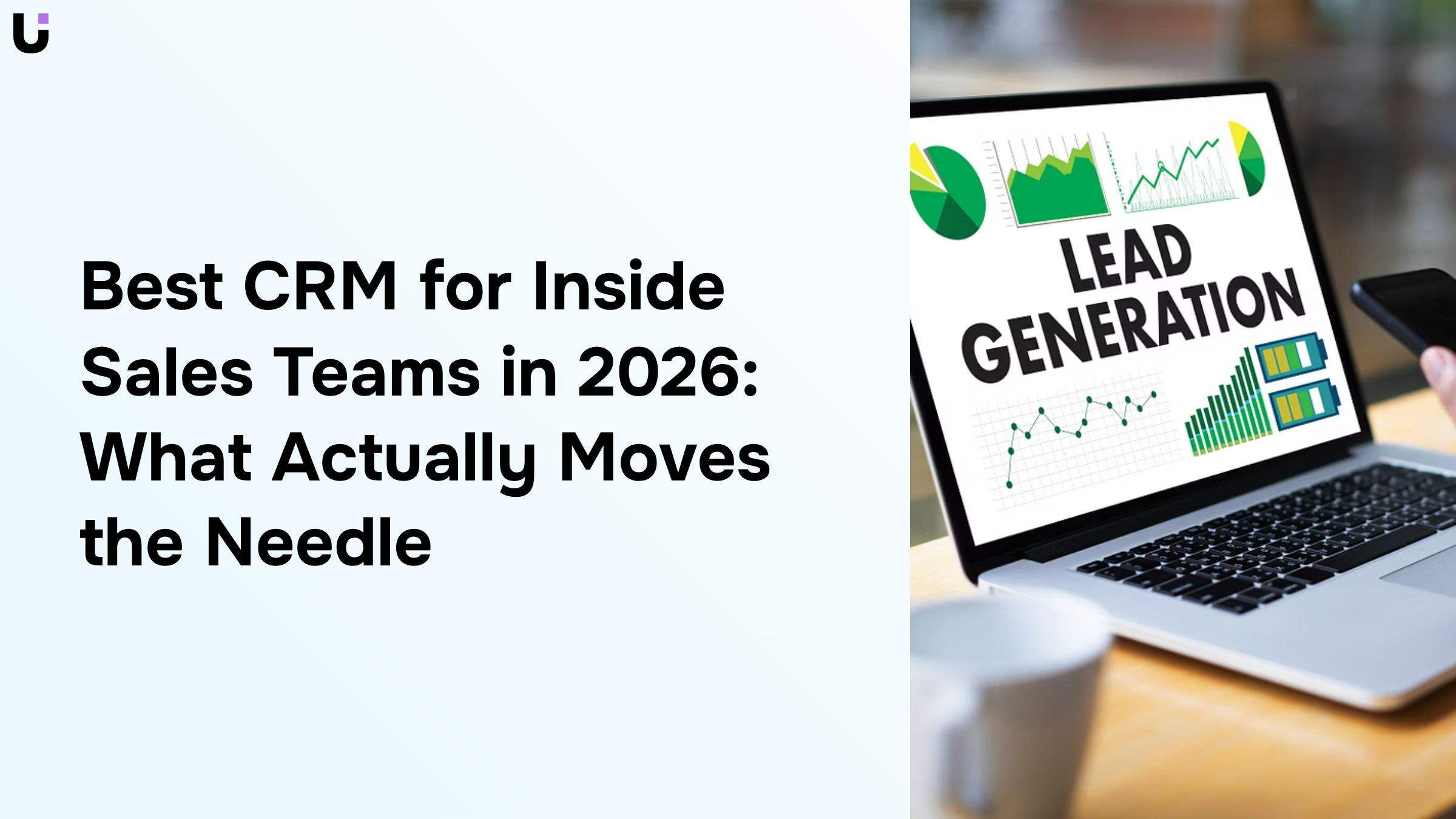 Modern CRM dashboard interface on sleek desk representing inside sales technology and data-driven sales management