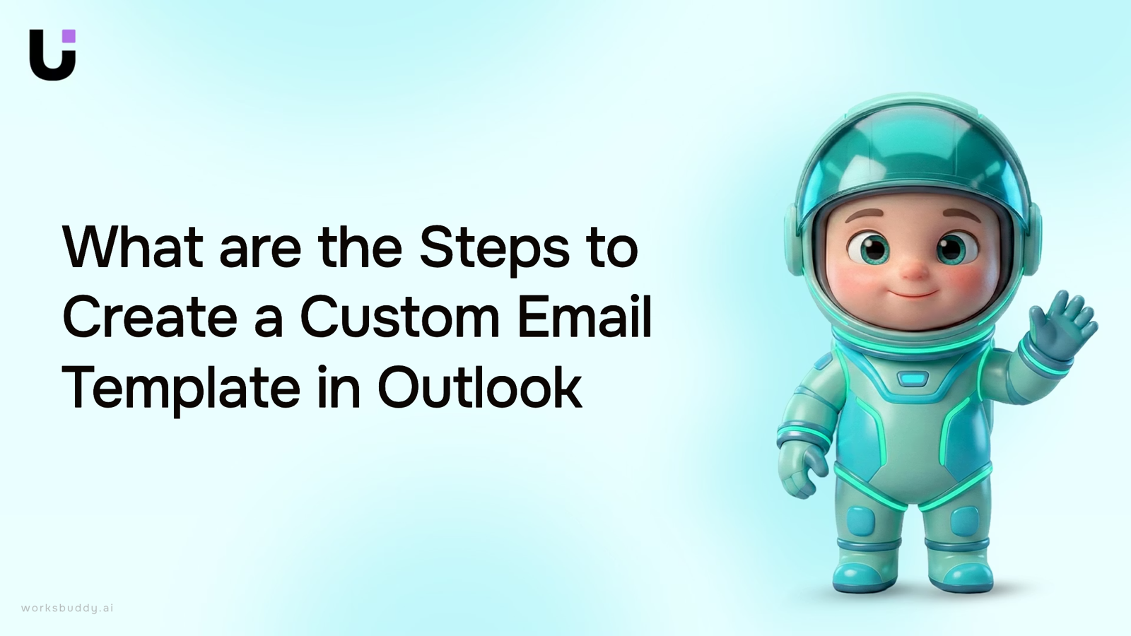 Professional desktop workspace with Outlook email template interface on monitor, clean corporate design