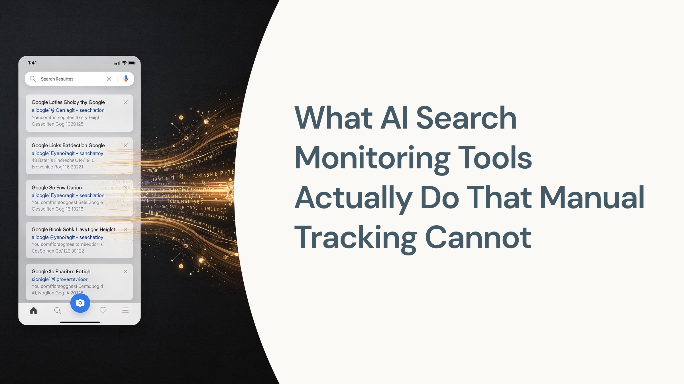 AI search monitoring dashboard displaying real-time analytics and automated data tracking on professional digital screens