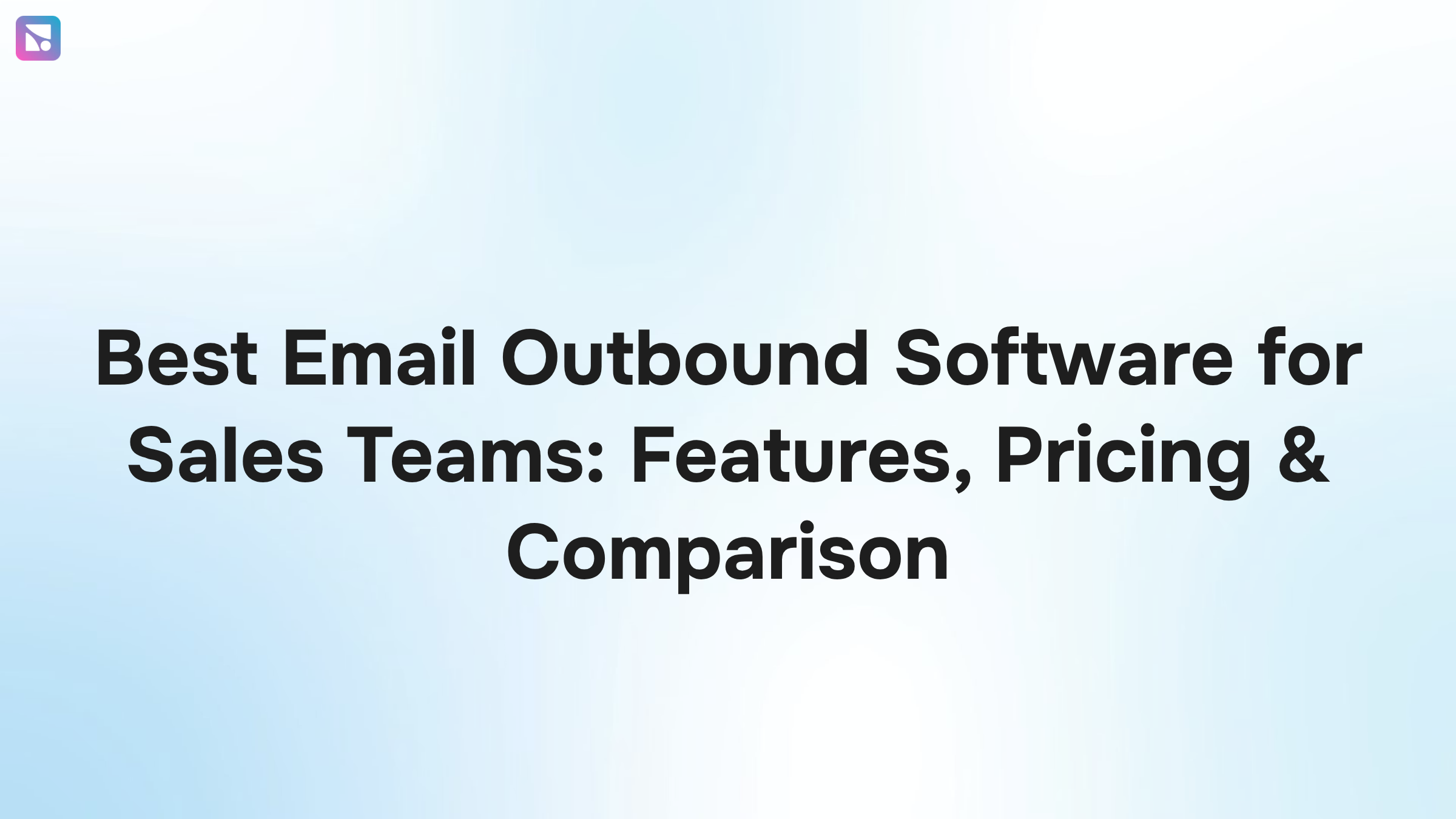 Professional email outbound software dashboard on laptop in clean, modern workspace with blue-gray tones