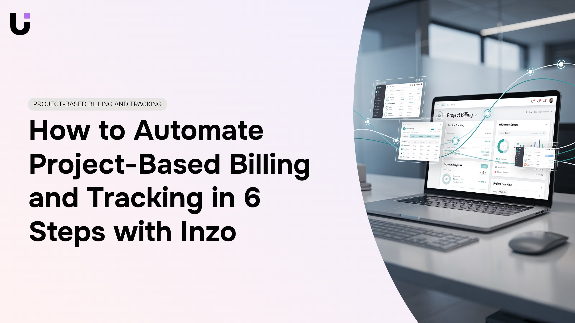 Digital dashboard showing automated project billing and tracking interface with organized metrics and data visualization