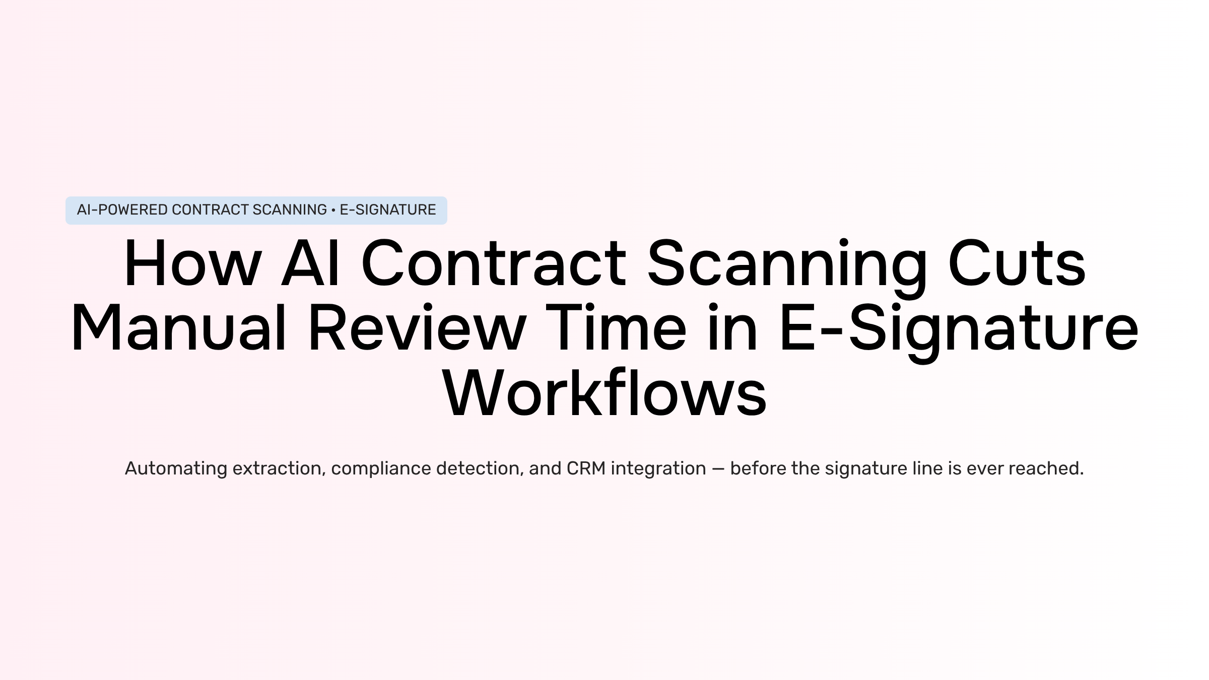 AI-powered contract scanning visualization with glowing digital document and verification icon in modern workspace