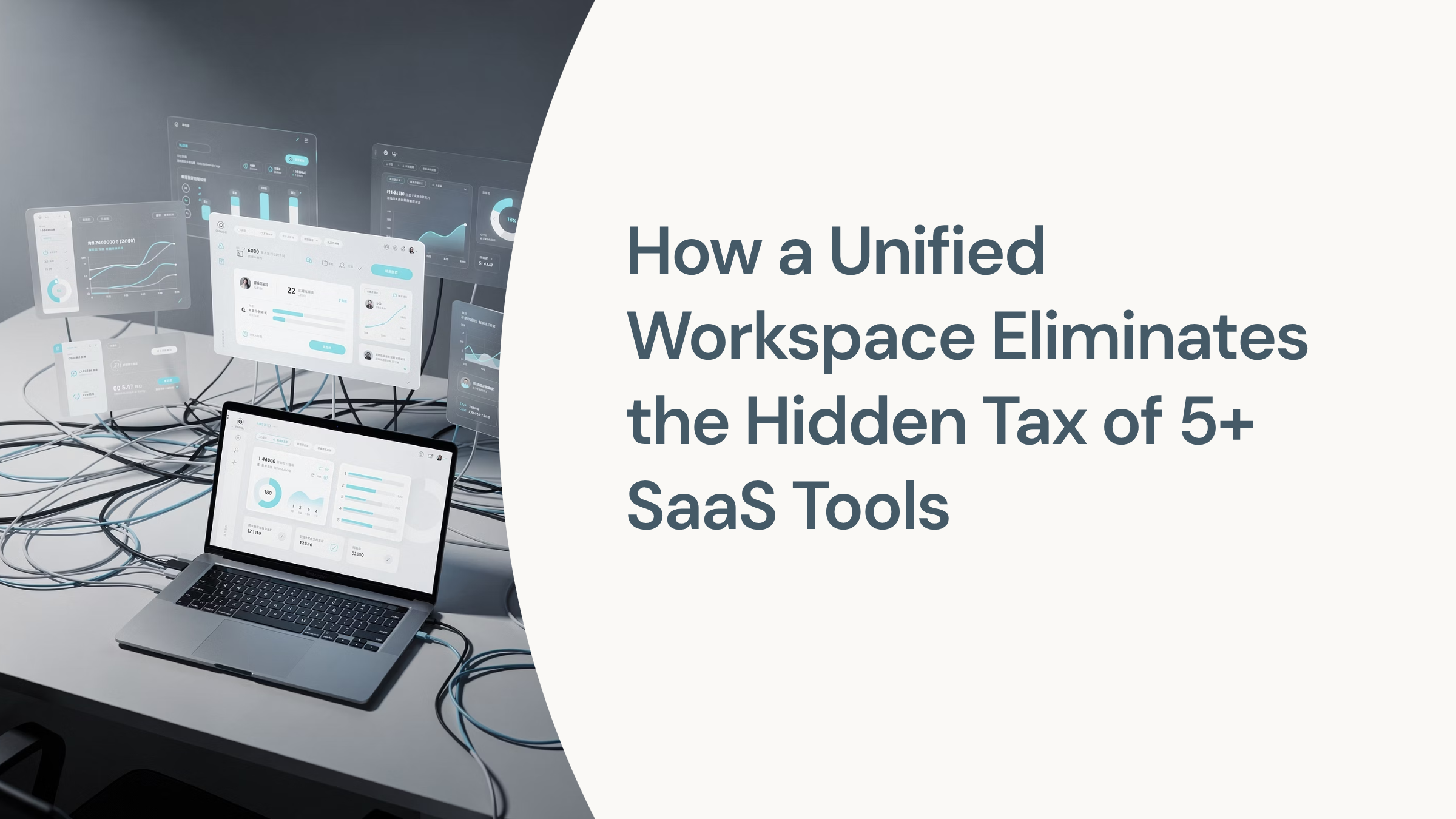 Unified workspace dashboard consolidating multiple SaaS tools into one integrated platform for team productivity