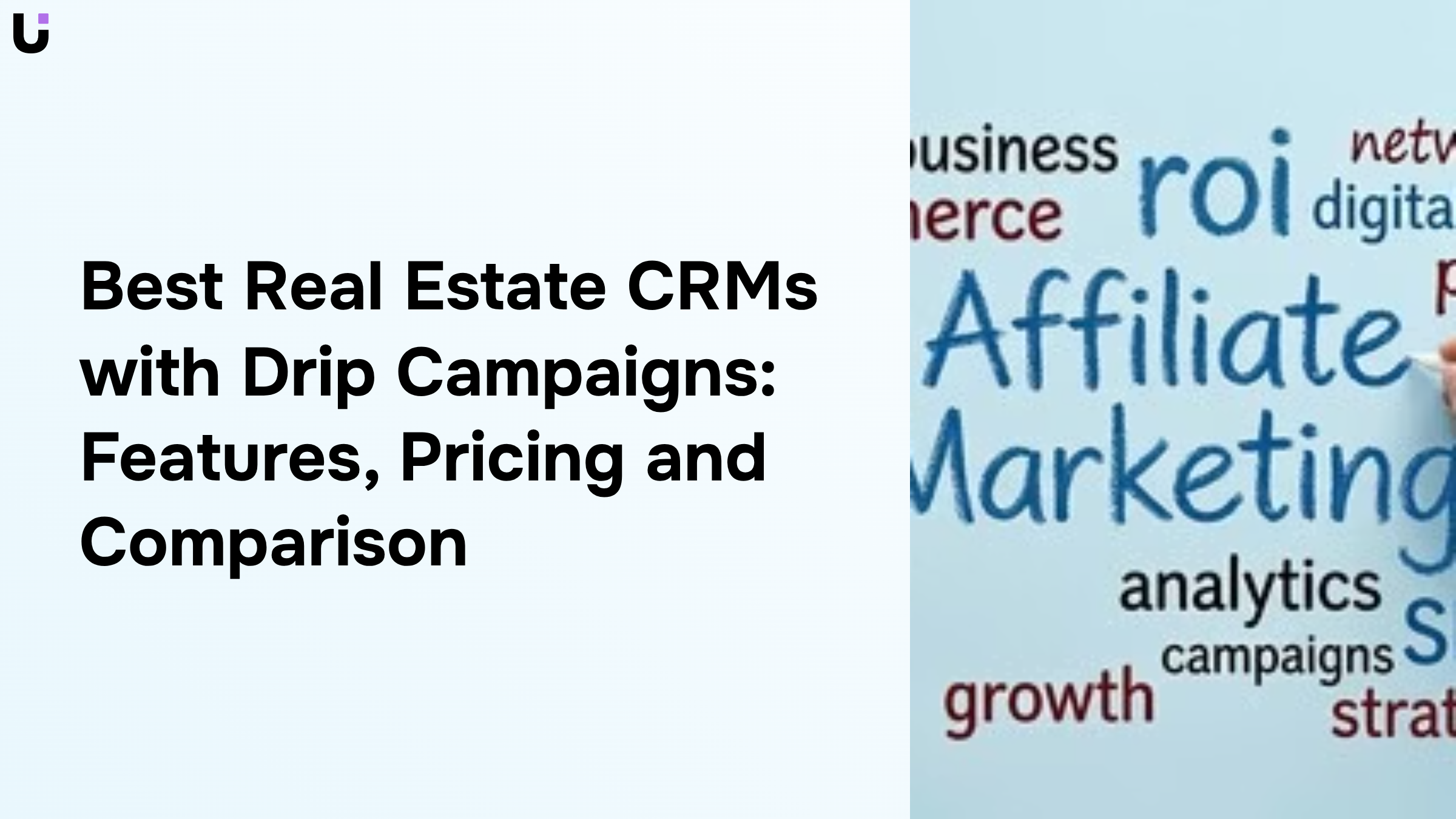 Professional real estate CRM dashboard with drip campaign workflows displayed on modern monitor in corporate office setting
