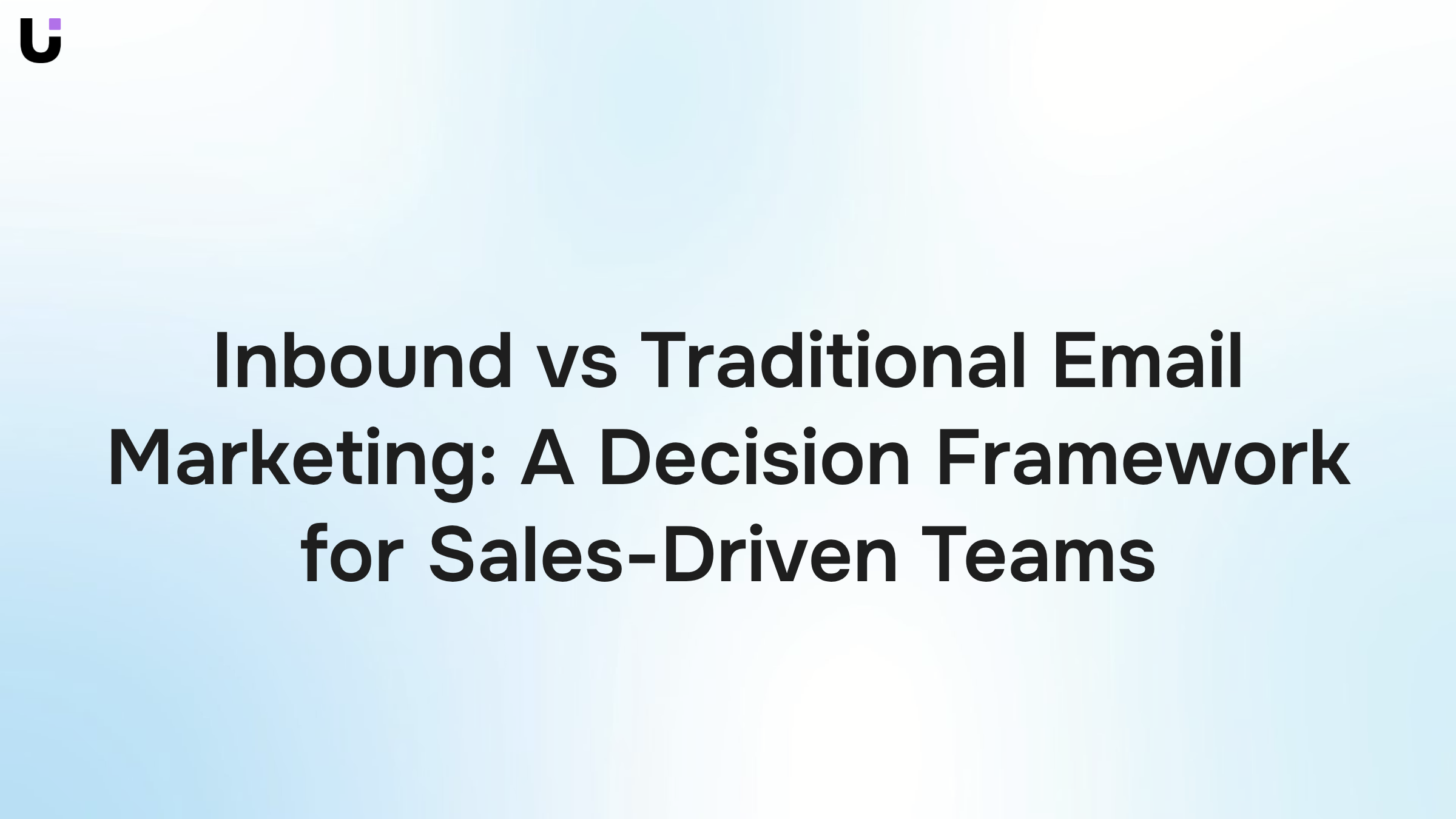Split-screen comparison of inbound vs traditional email marketing strategies in modern corporate design