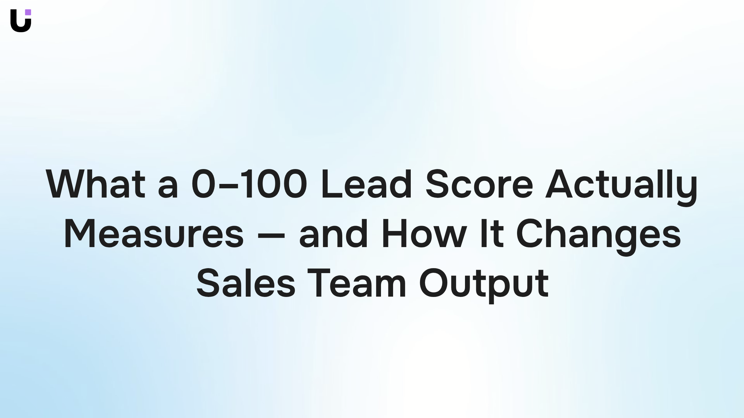 Modern dashboard showing lead scoring gauge from 0-100 with analytics metrics and upward trend visualization