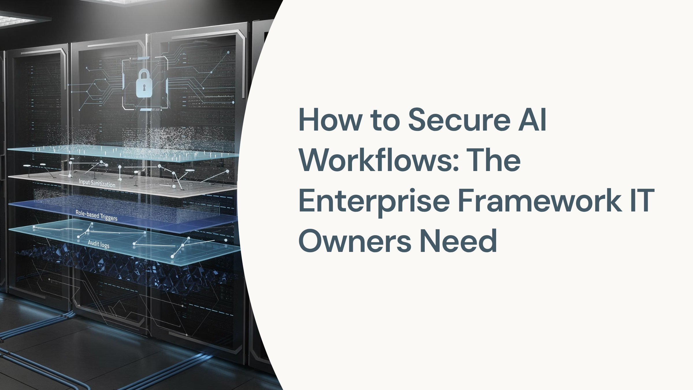 Digital security shield with interconnected nodes representing enterprise AI workflow protection and security framework