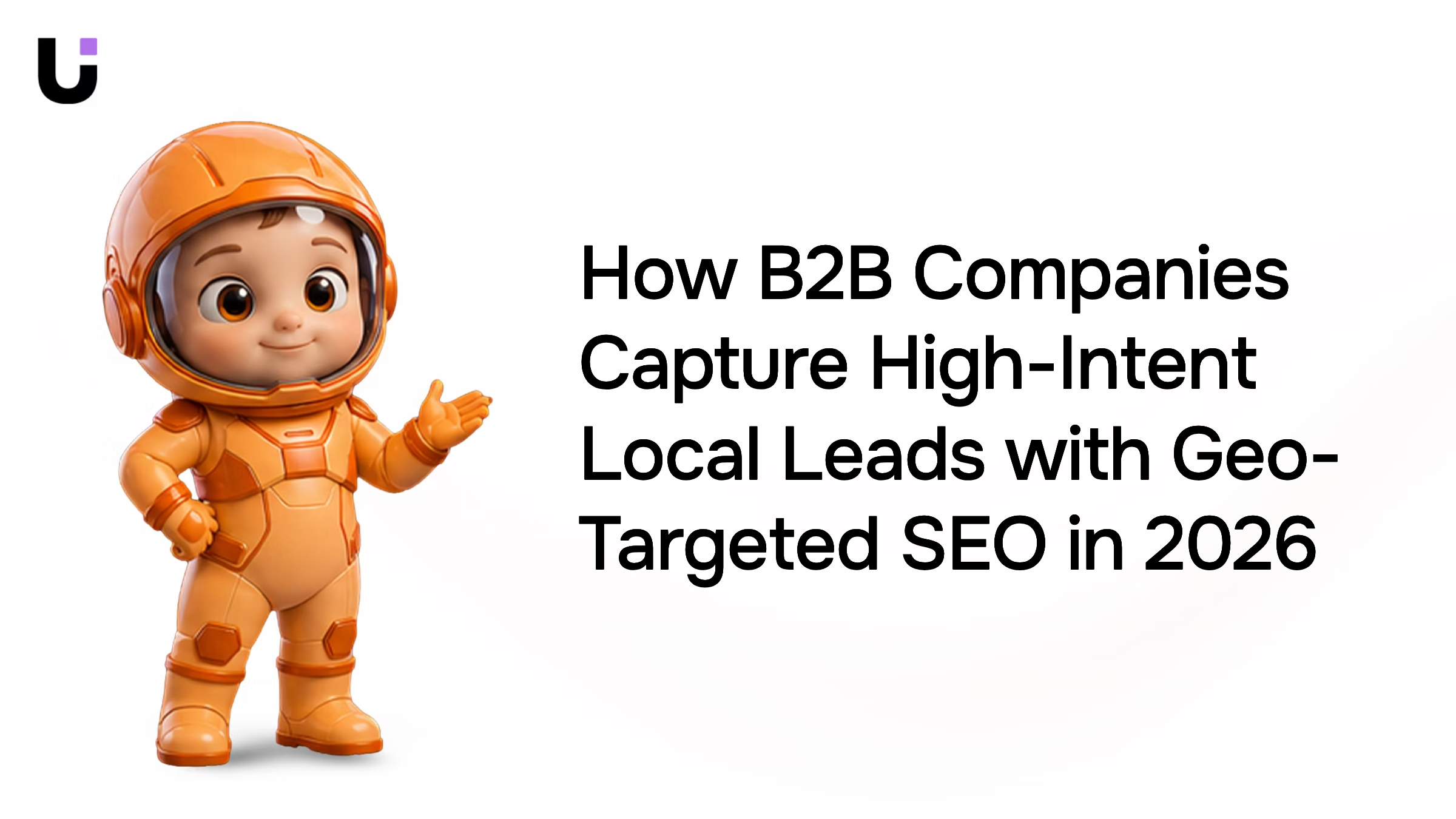 Modern 3D dashboard interface with world map and glowing location pins representing geo-targeted B2B lead generation and SEO strategy