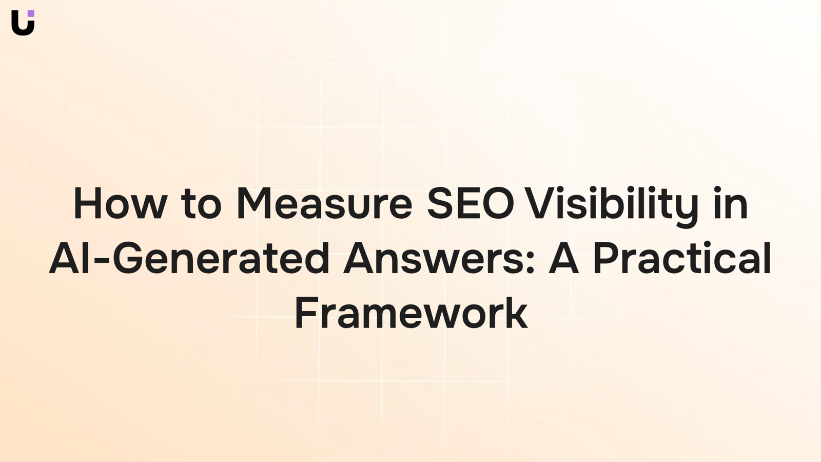 Professional analytics dashboard displaying SEO performance metrics and AI-generated answer tracking data in modern digital interface