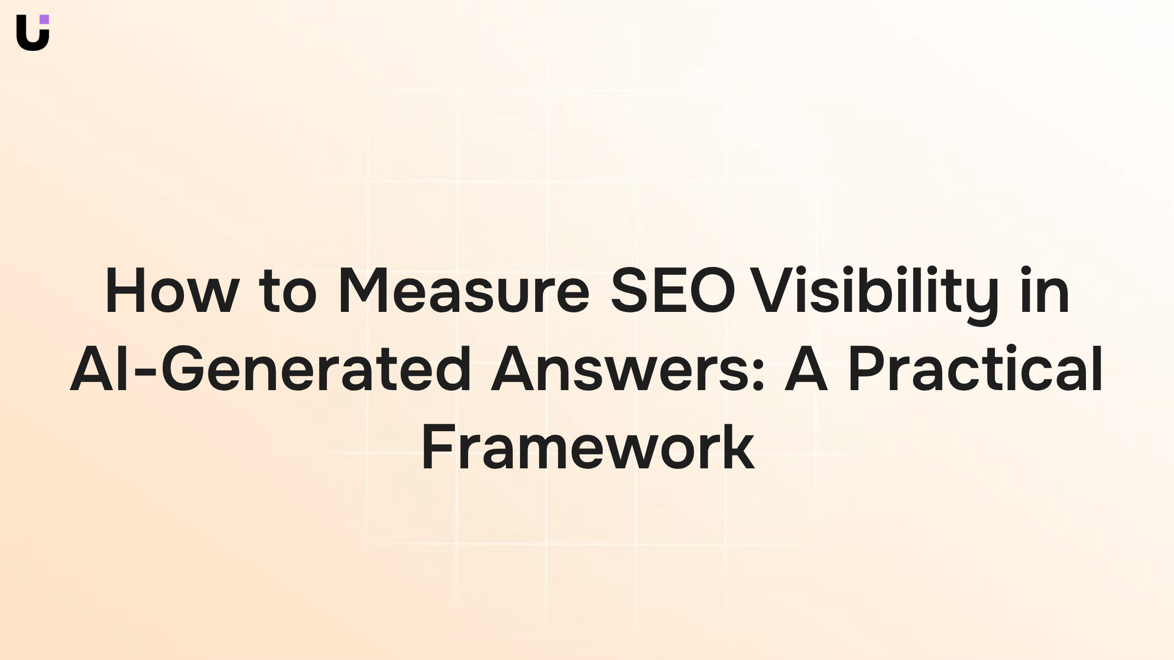Professional analytics dashboard displaying SEO performance metrics and AI-generated answer tracking data in modern digital interface