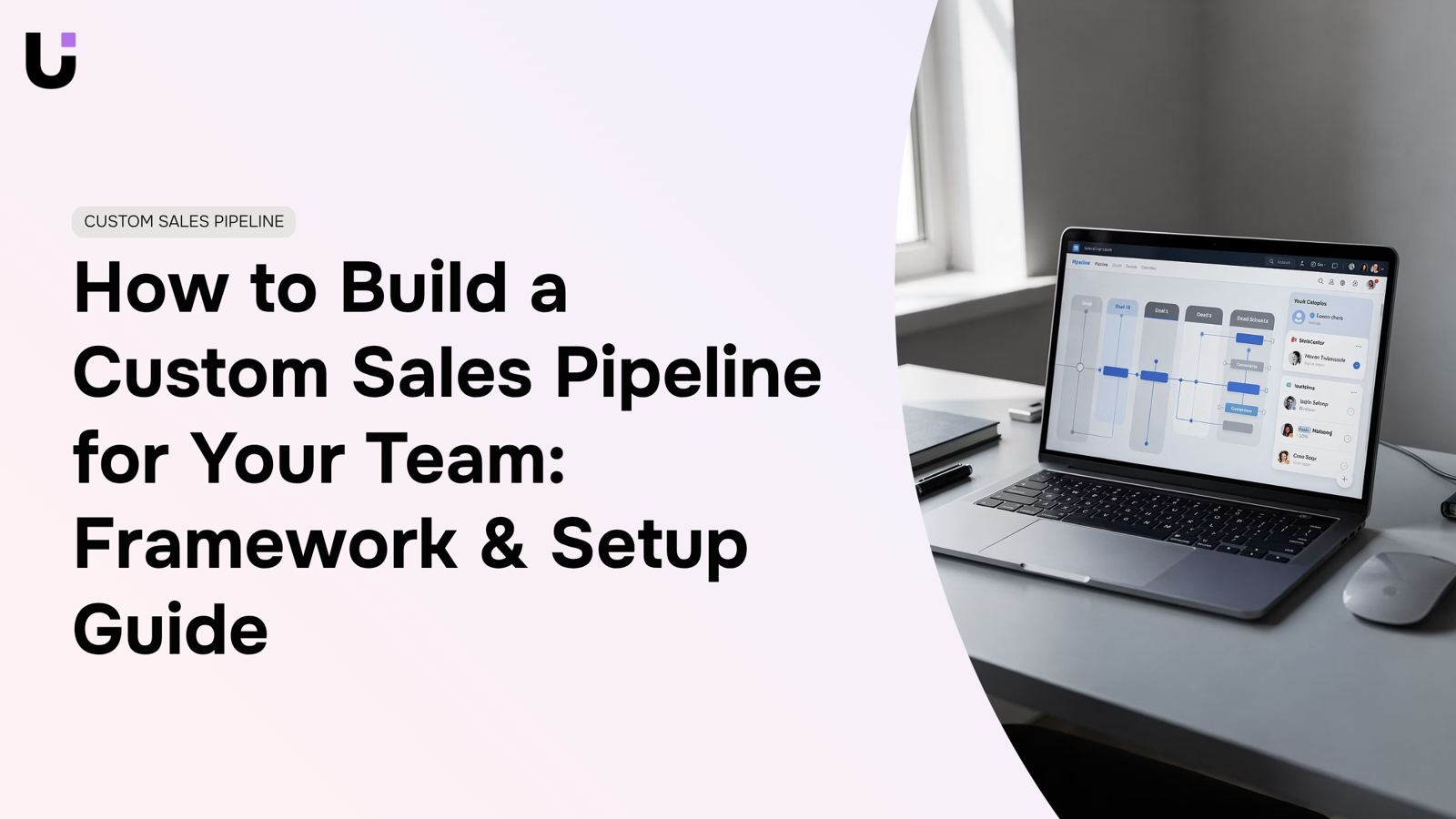 Modern 3D sales pipeline visualization with geometric workflow stages and professional corporate design