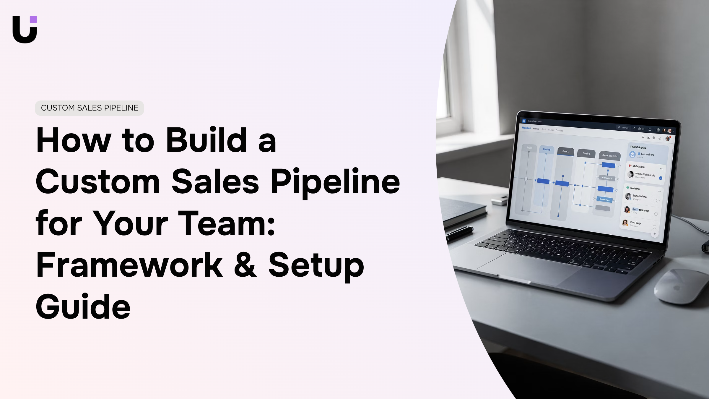 Modern 3D sales pipeline visualization with geometric workflow stages and professional corporate design