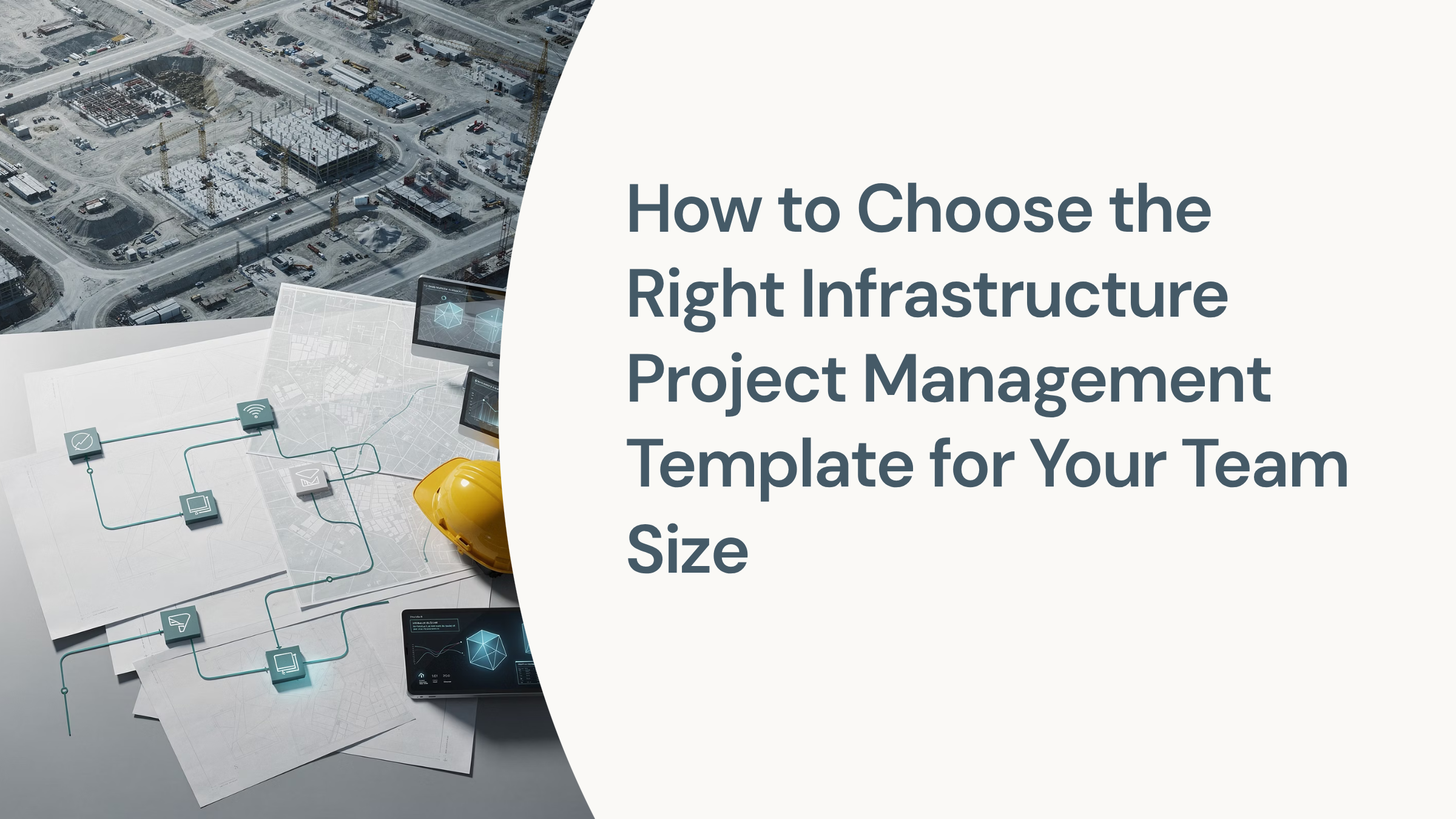Professional 3D render of project management interface with infrastructure blueprints, representing scalable team planning solutions