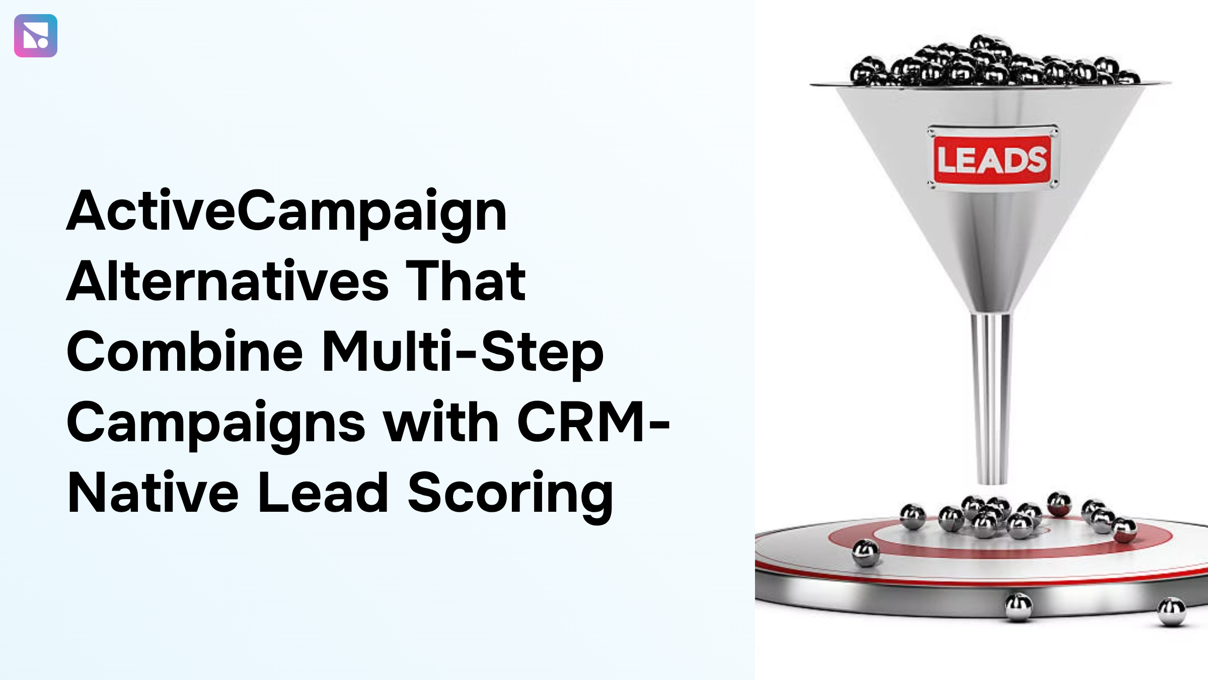 Clean corporate desk with monitor displaying email campaign workflows, lead scoring metrics, and multi-step automation diagrams