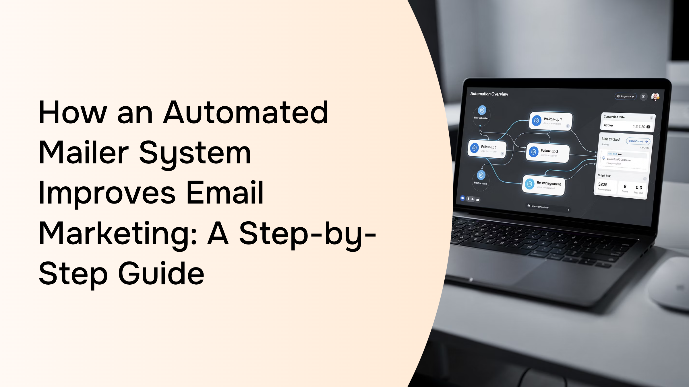 Modern workspace with laptop and devices representing automated email marketing system integration
