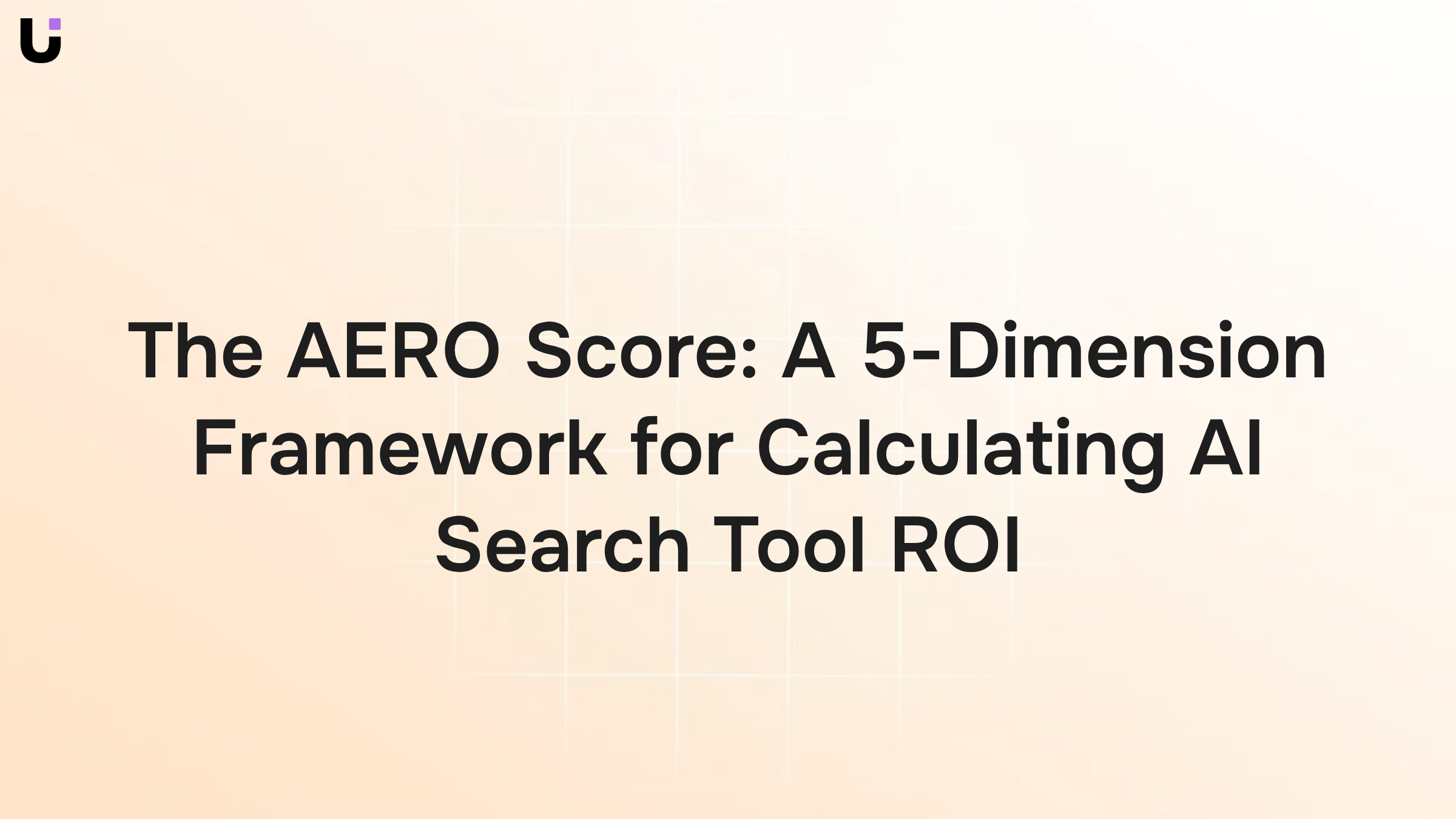 Abstract 3D framework with five interconnected nodes representing AI search ROI optimization dimensions