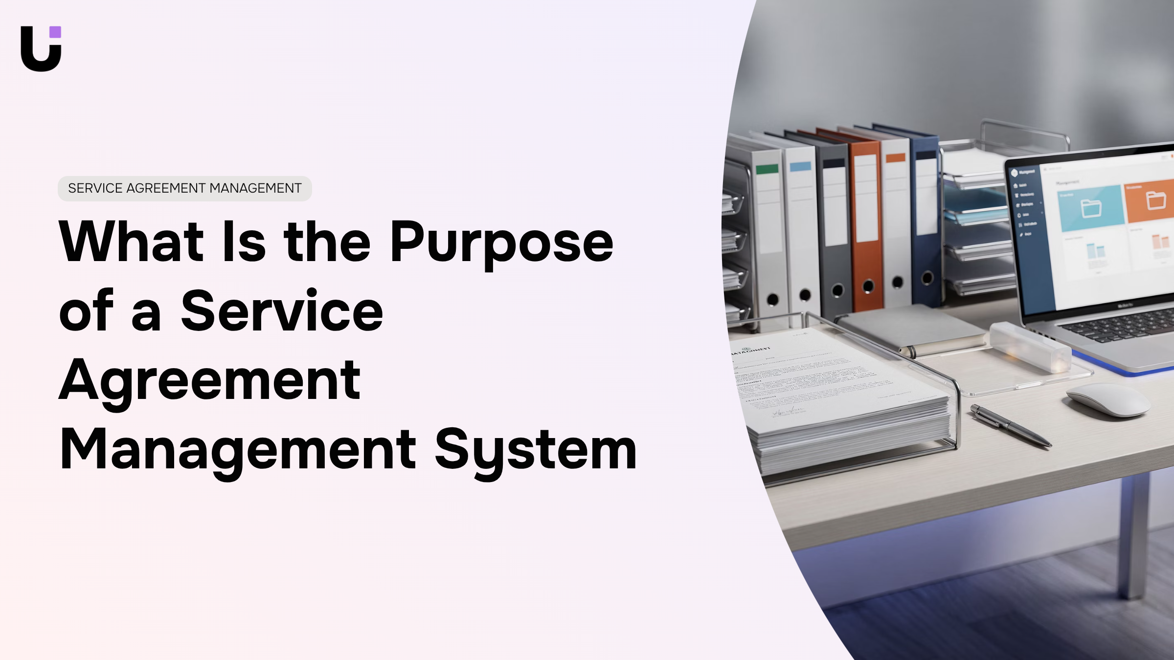 Modern digital dashboard representing service agreement management system with organized contracts and data visualization
